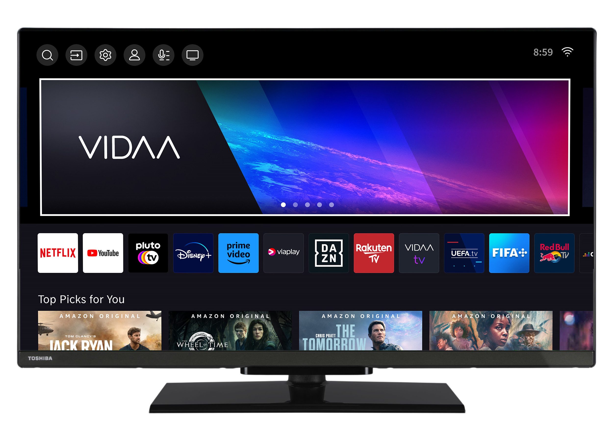 Toshiba 32LV3F63DAZ LCD-LED Fernseher (80 cm/32 Zoll, Full HD, VIDAA Smart TV, HDR, Triple-Tuner, Bluetooth, Works with Alexa)