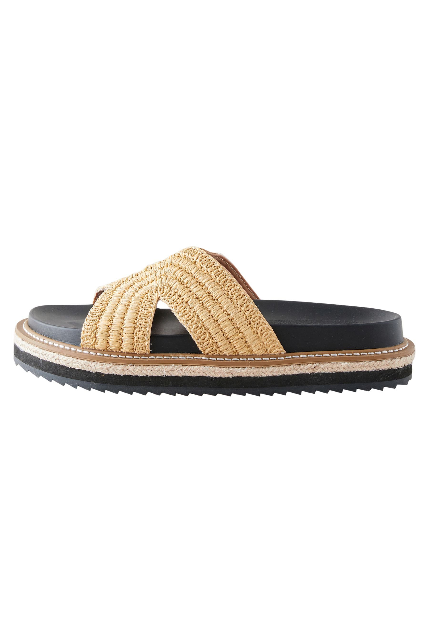 Next Forever Comfort® Bast-Pantoletten mit dicker günstig online kaufen