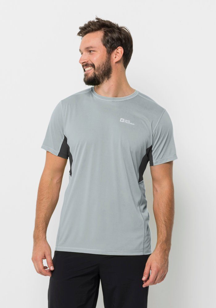 Jack Wolfskin T-Shirt PRELIGHT S/S M silver-grey
