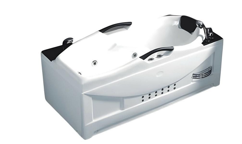 Xlmoebel Whirlpool-Badewanne Blubberbad Hydromassagewanne aus Acryl in Weiß, Made in Europa