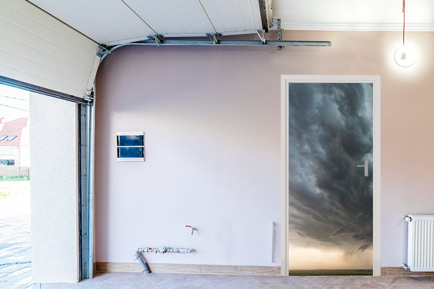 Fototapete bedruckt, im amerikanischen St), MuchoWow für Türtapete Tür, Dunkle Matt, cm (1 Bundesstaat Wolken Colorado, Türaufkleber, 75x205