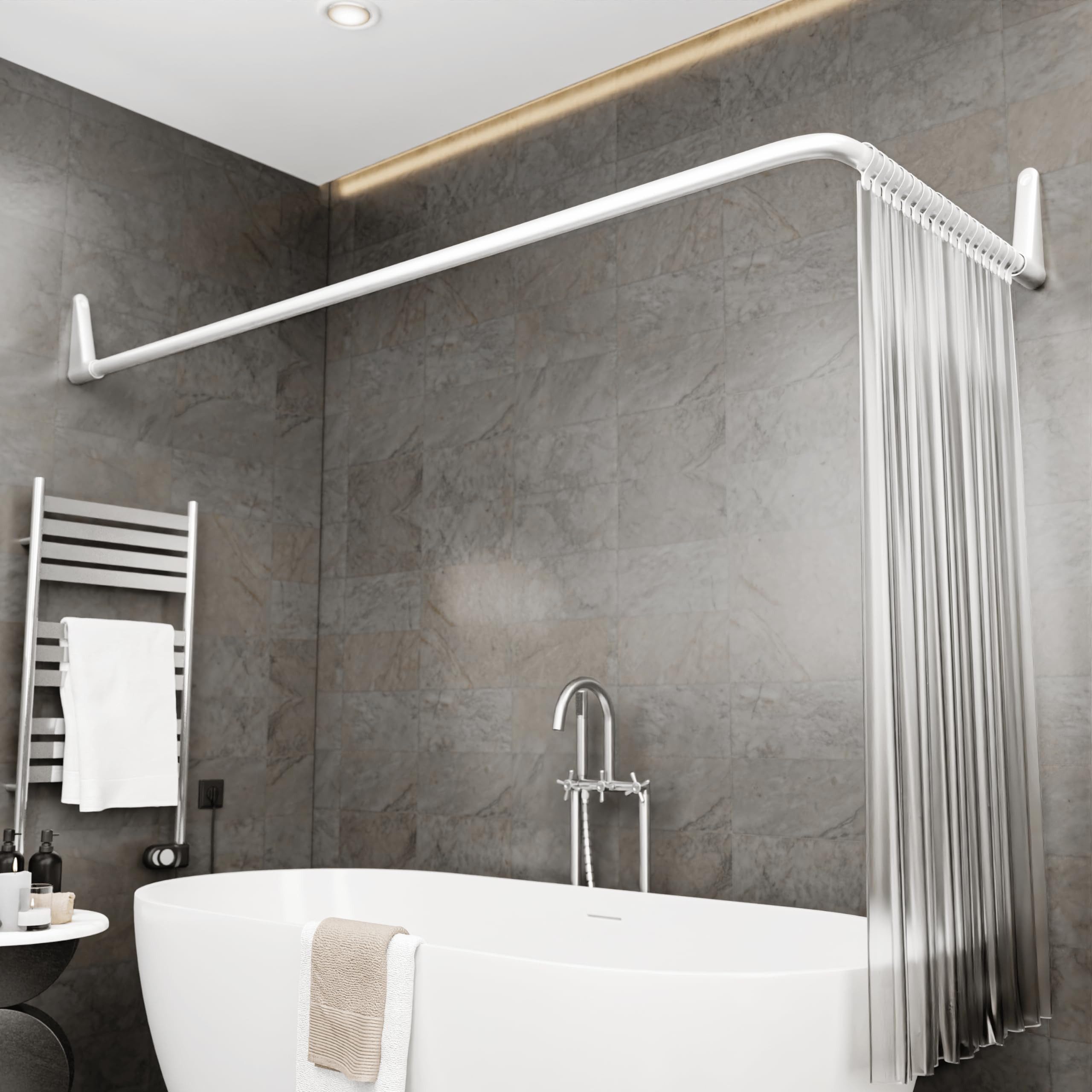 Erica Duschvorhangstange L-Form - Verstellbar - 70x90, 70x160 oder 90x140 c günstig online kaufen