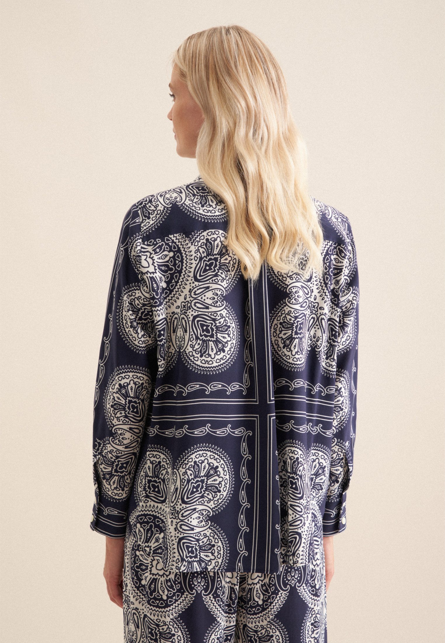 seidensticker Hemdbluse Schwarze Rose 1/1 Kragen Tuchprint günstig online kaufen