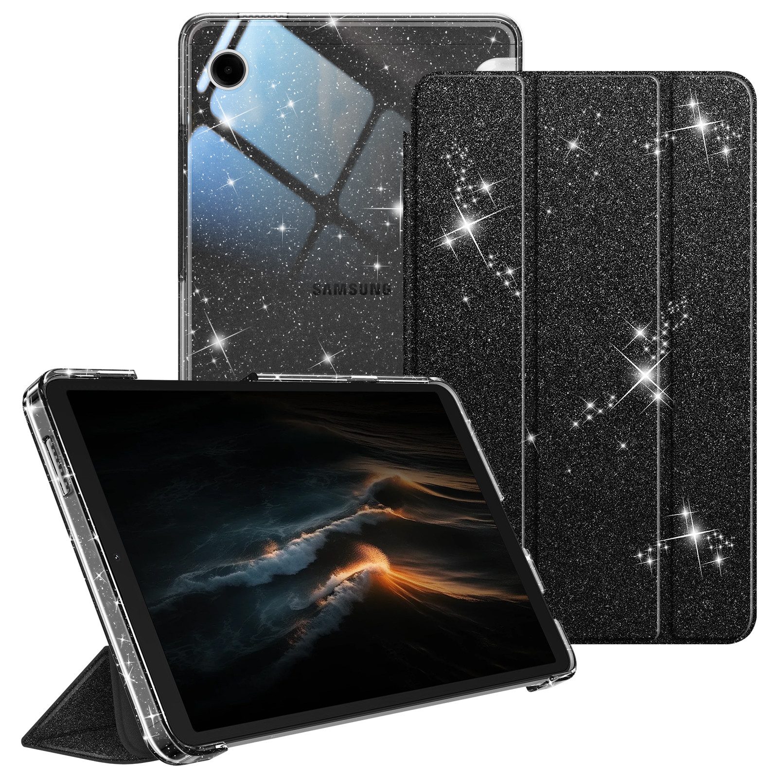 Fintie Tablet-Hülle für Samsung Galaxy Tab A11 8,7" 2025/ Tab A9 8.7 Zoll Tablet, Ultra Dünn Schutzhülle mit Transparenter Rückseite von Fintie