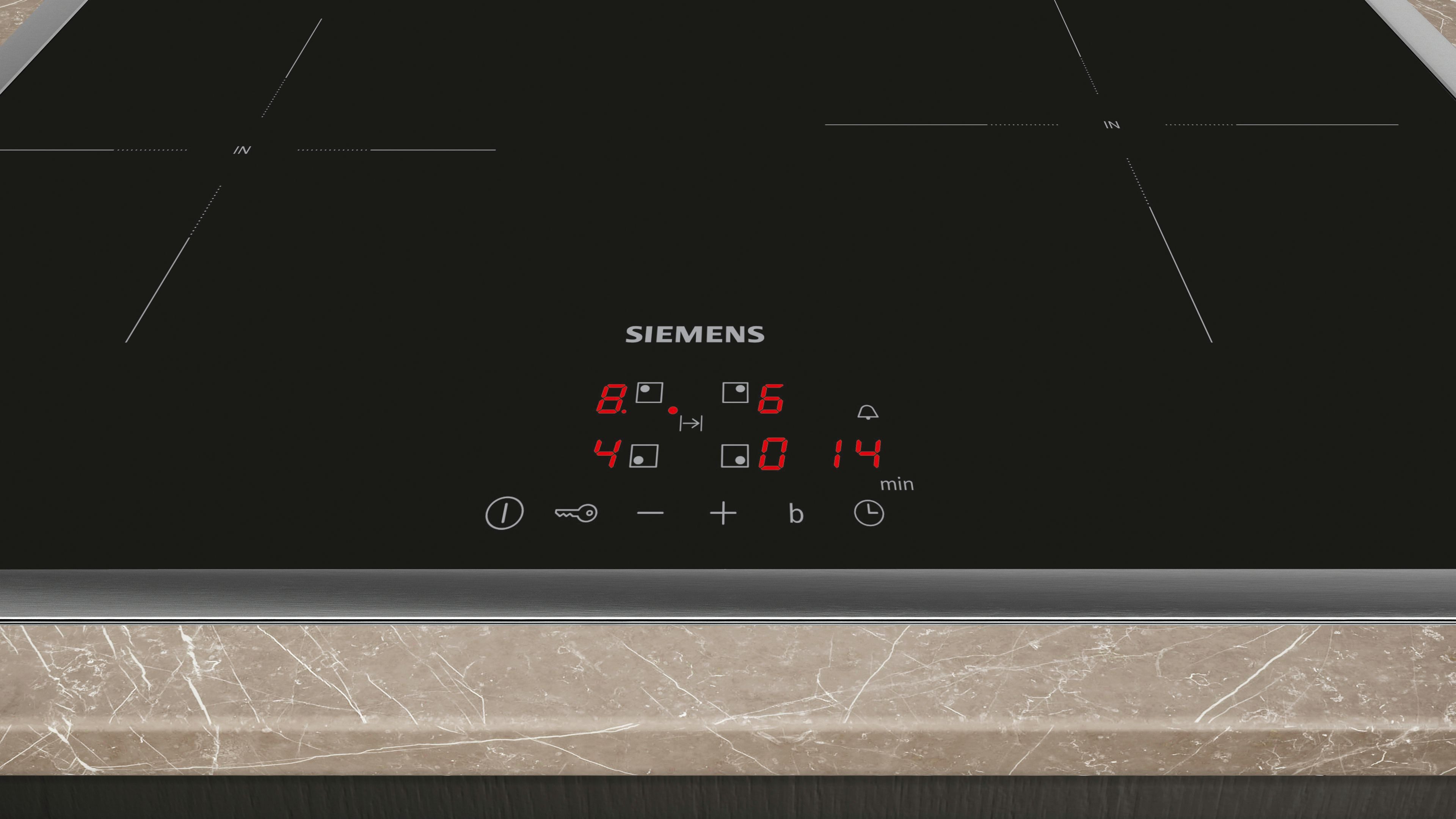 SIEMENS Induktions-Kochfeld iQ300 EH645BFB6E, touchControl für Bedienung per Fingerdruck