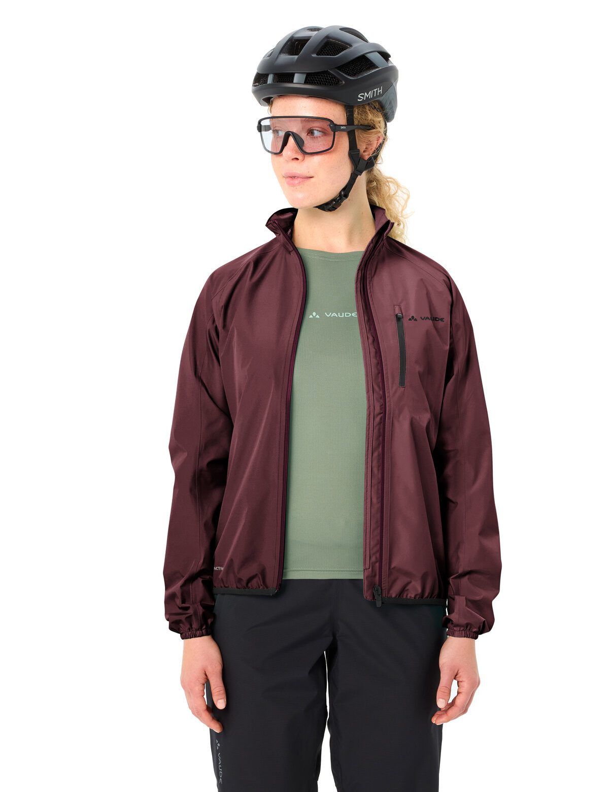 VAUDE Regenjacke Women's Drop Jacket III sportlicher Stil, wasserdicht mit 10000 mm Wassersäule, atmungsaktiv