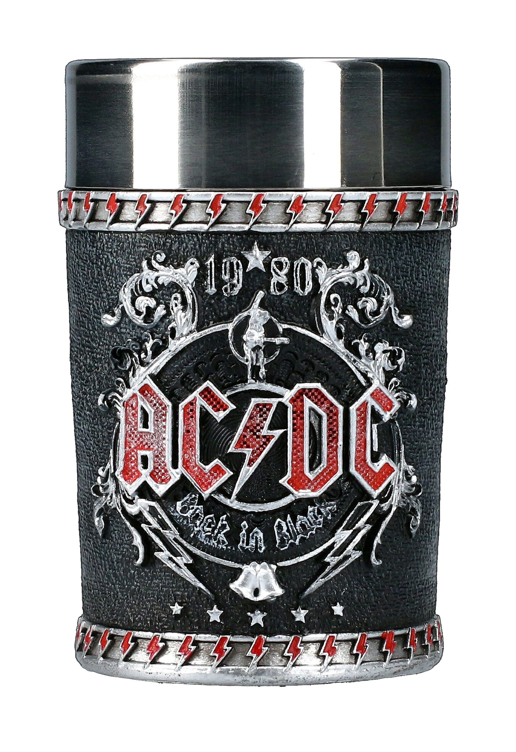 Schnapsglas AC/DC Schnapsbecher - Back in Black - Schnapsglas Metall-Merchandise