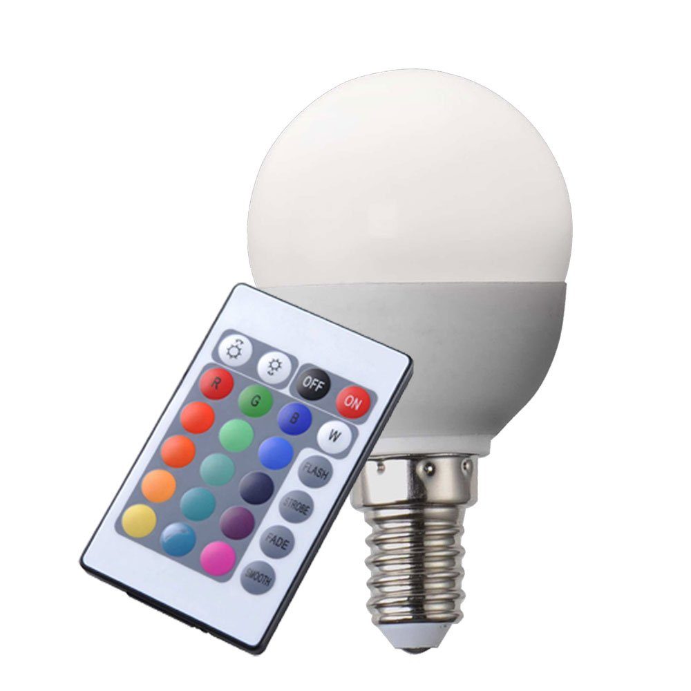 Globo LED-Leuchtmittel, RGB LED E14 Leuchtmittel 4 Watt Glüh Birne Lampe  dimmbar Globo 106750