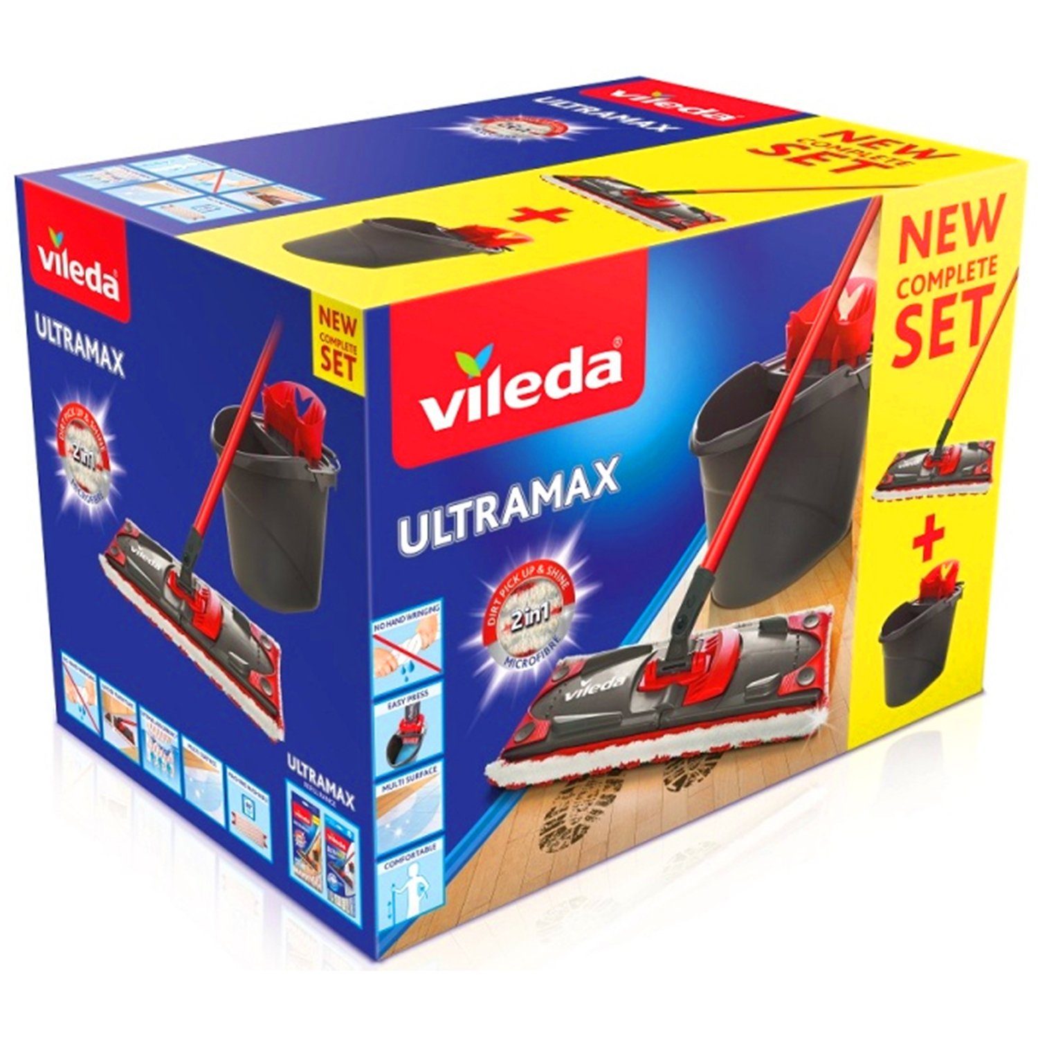 Vileda Wischmopp, Ultramax Ultramat Eimer Komplettset | Wischmopps