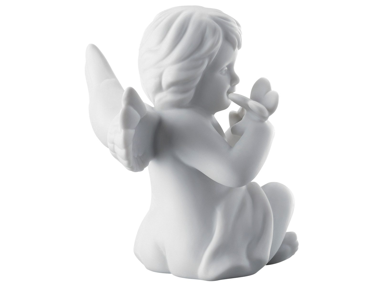 Rosenthal Dekofigur Engel mittel Weiss matt Engel mit Schmetterling, Figuren