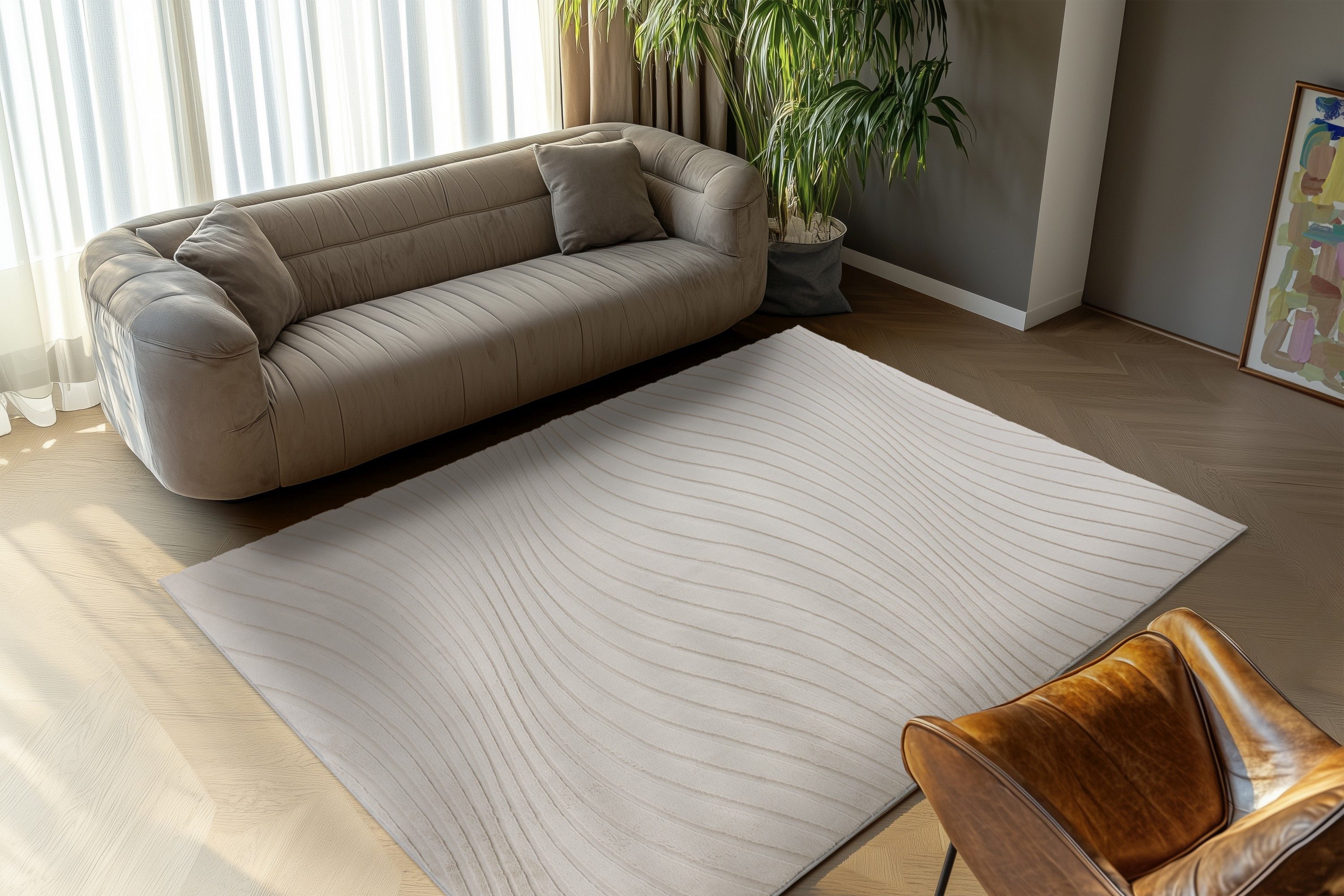 Kayoom Teppich Kierk 325, rechteckig, Höhe: 16 mm, Weicher Kurzflor, Wohnzimmer
