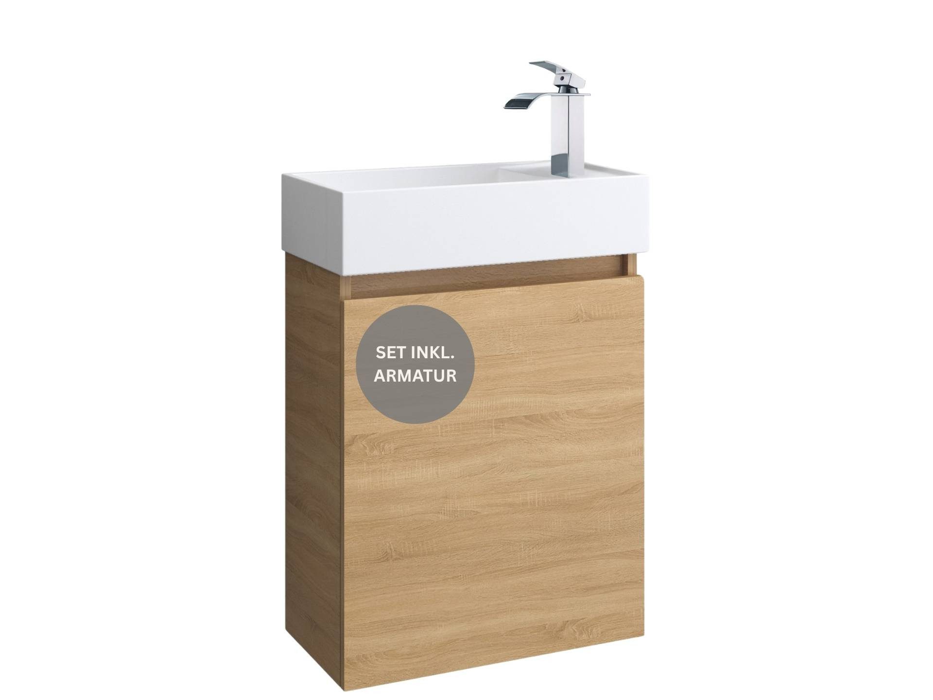 Faizee Home Badmöbel-Set Badmöbel-Set Bademöbel 40 cm Badeschrank Waschtisch Unterschrank