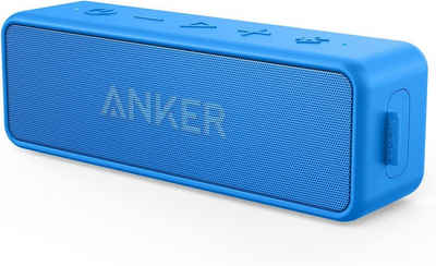 Anker SoundCore 2 Tragbarer wasserdichter Portable Lautsprecher (Bluetooth, 12 W, Bluetooth, Musik, Android, Apple, Smartphone, Iphone)