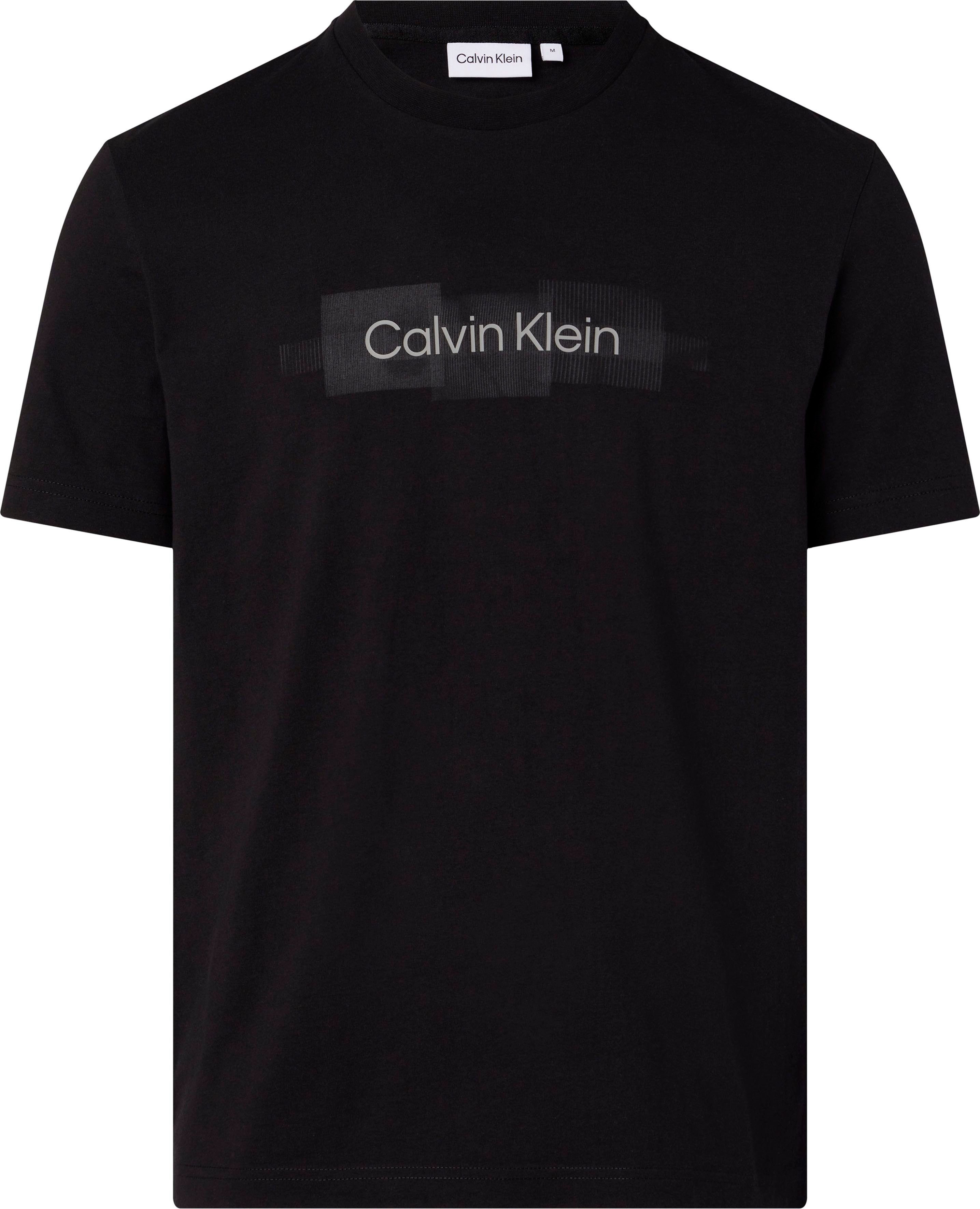 reiner T-SHIRT LOGO Ck STRIPED Baumwolle T-Shirt Klein Calvin aus Black BOX
