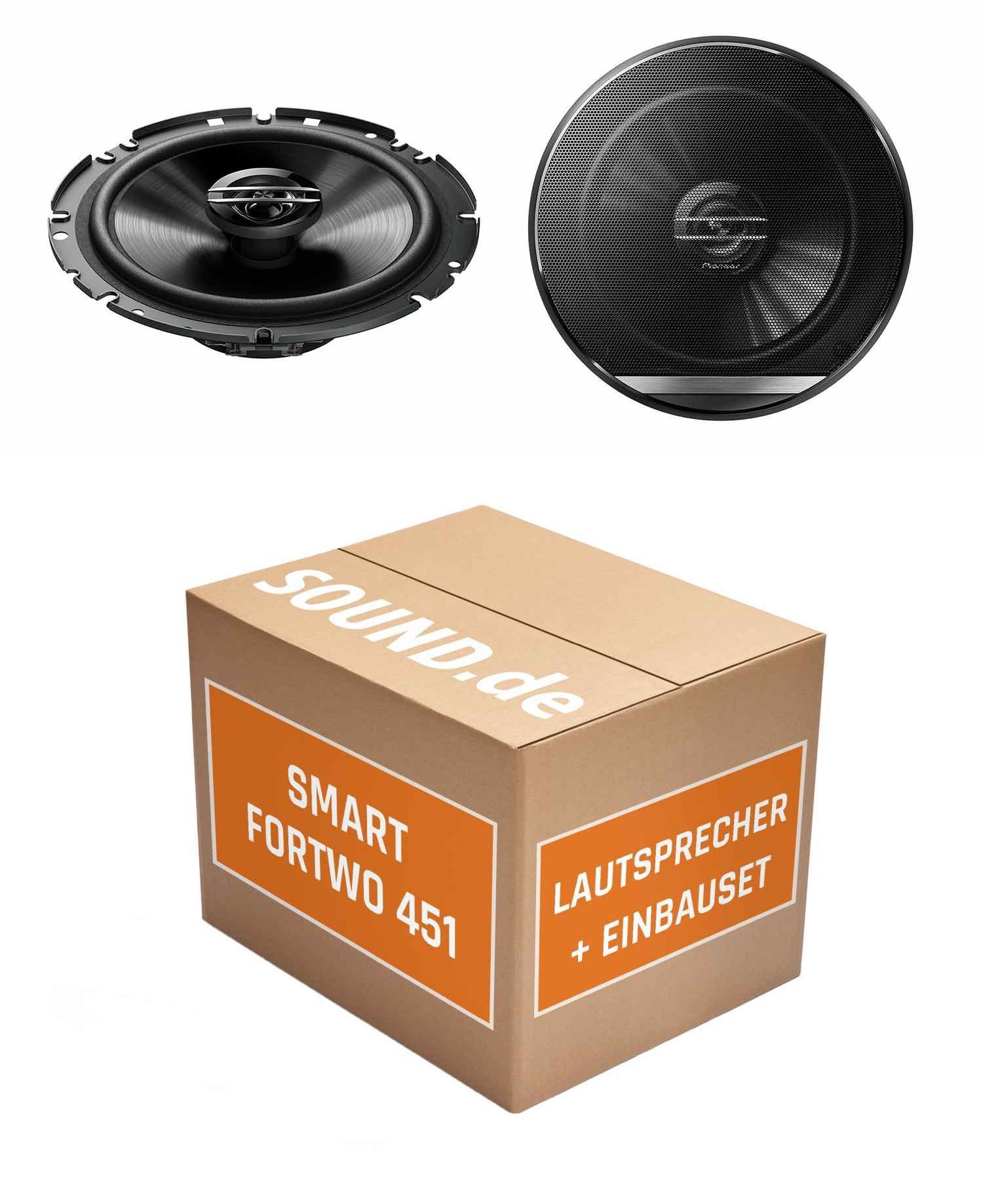 JUST SOUND best choice for caraudio Lautsprecher Boxen Einbauset Pioneer TS-G1720F Smart Fortwo 451 Auto-Lautsprecher (40 W)