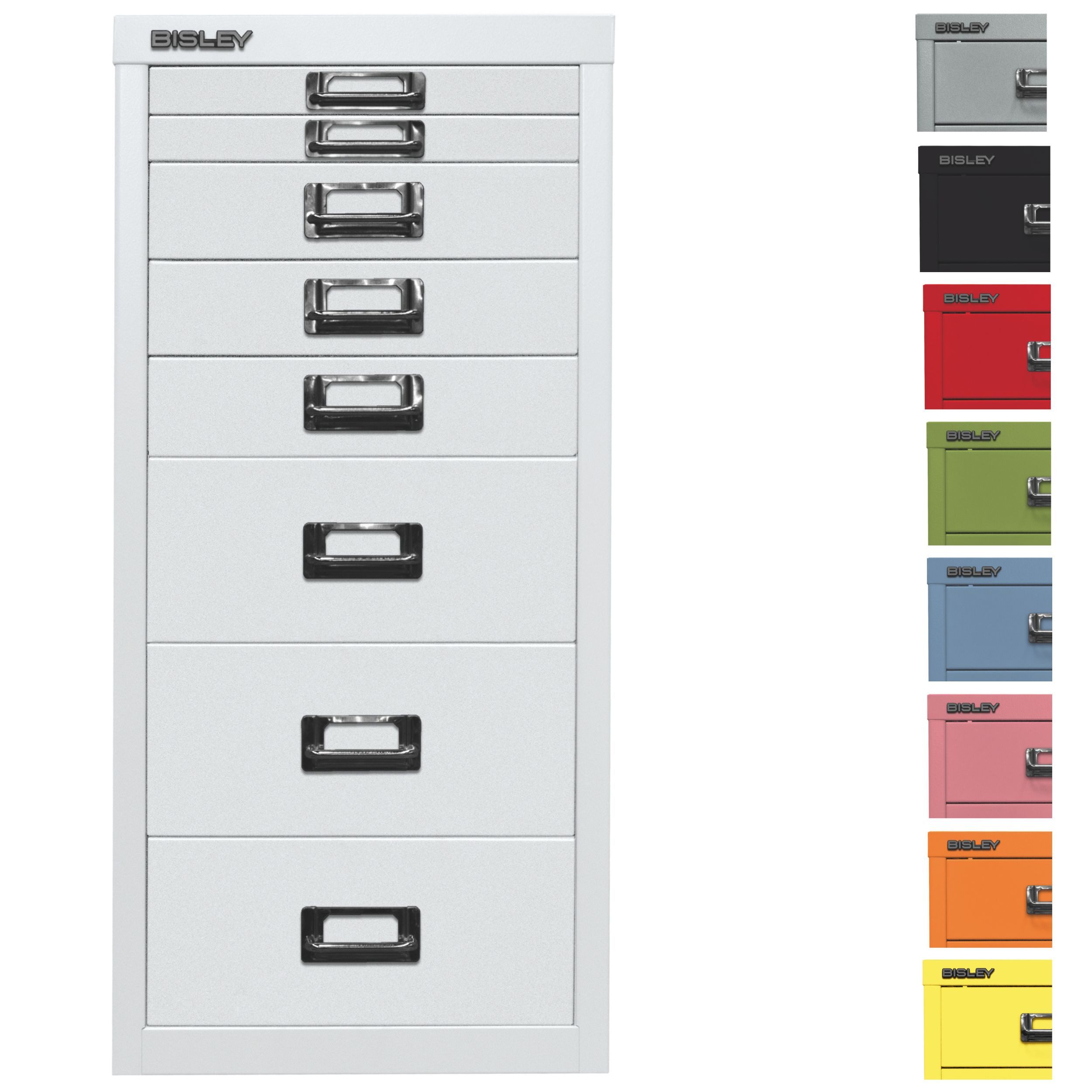 Bisley Aktenschrank MultiDrawer Schubladenschrank in Anthrazitgrau - Maße: H 59 x B 28 x T 38 cm