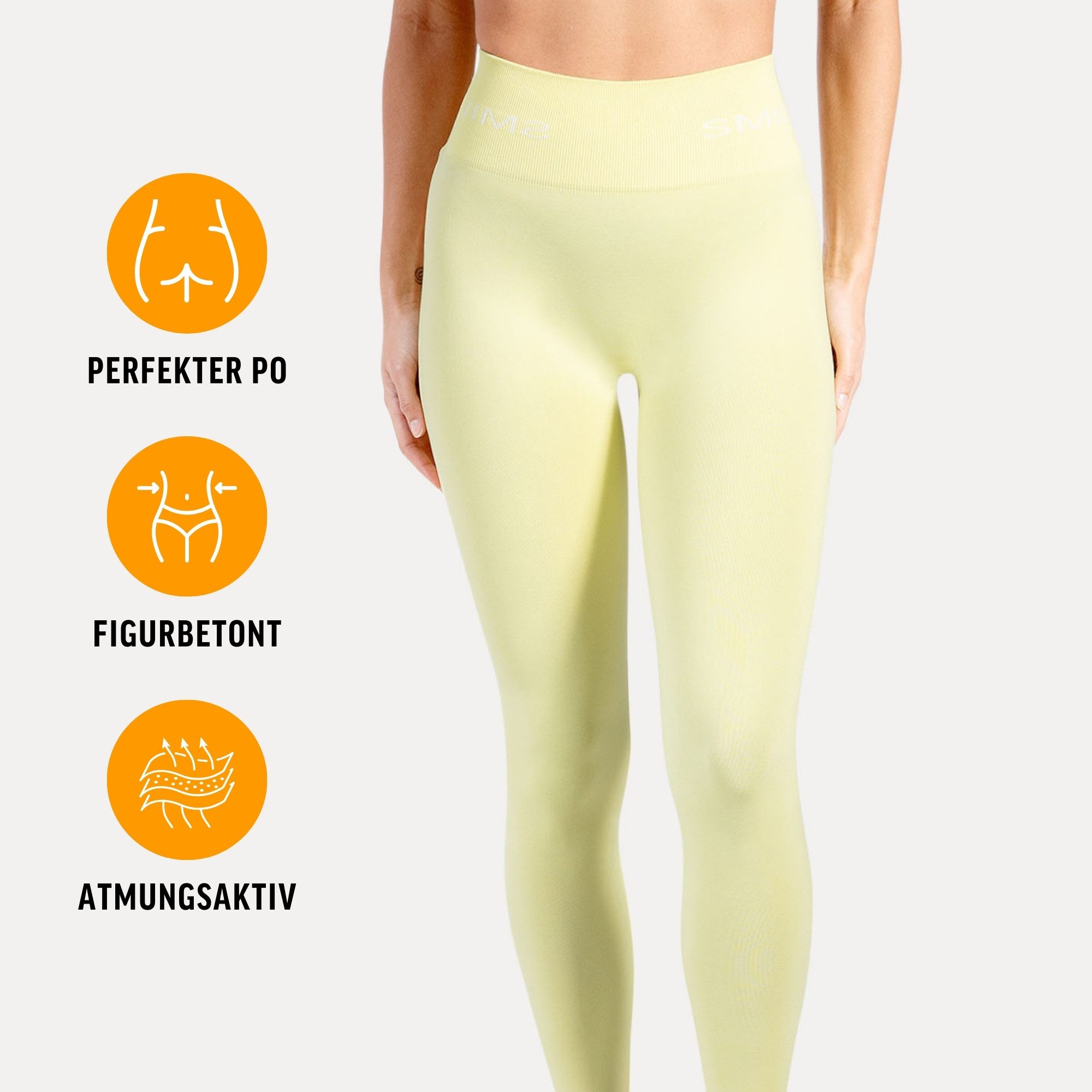 Smilodox Leggings Azura, Push Up Booy Fitnessleggings mit Schriftzug Sport günstig online kaufen