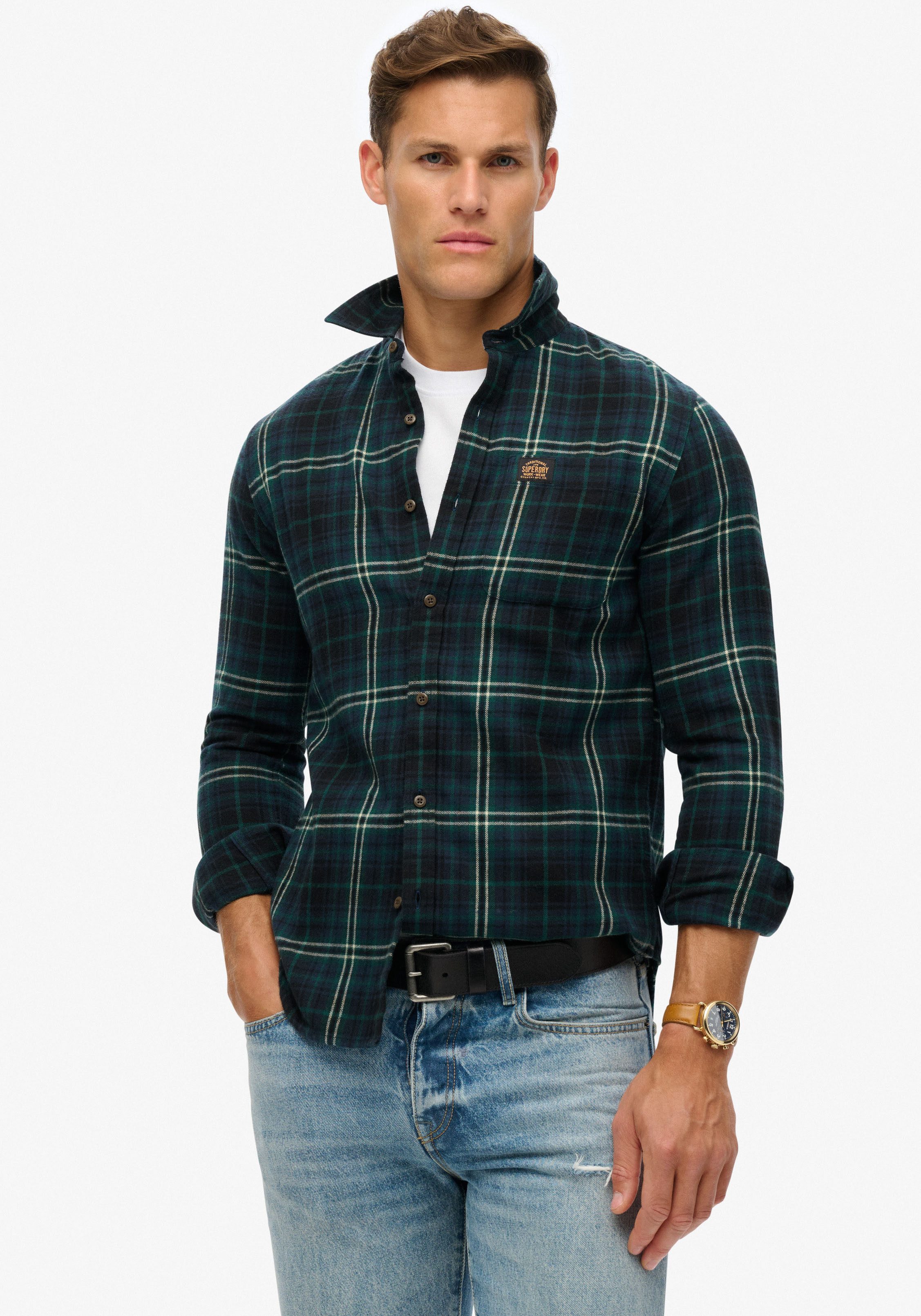 Superdry Langarmhemd Organic Cotton Lumberjack Check günstig online kaufen