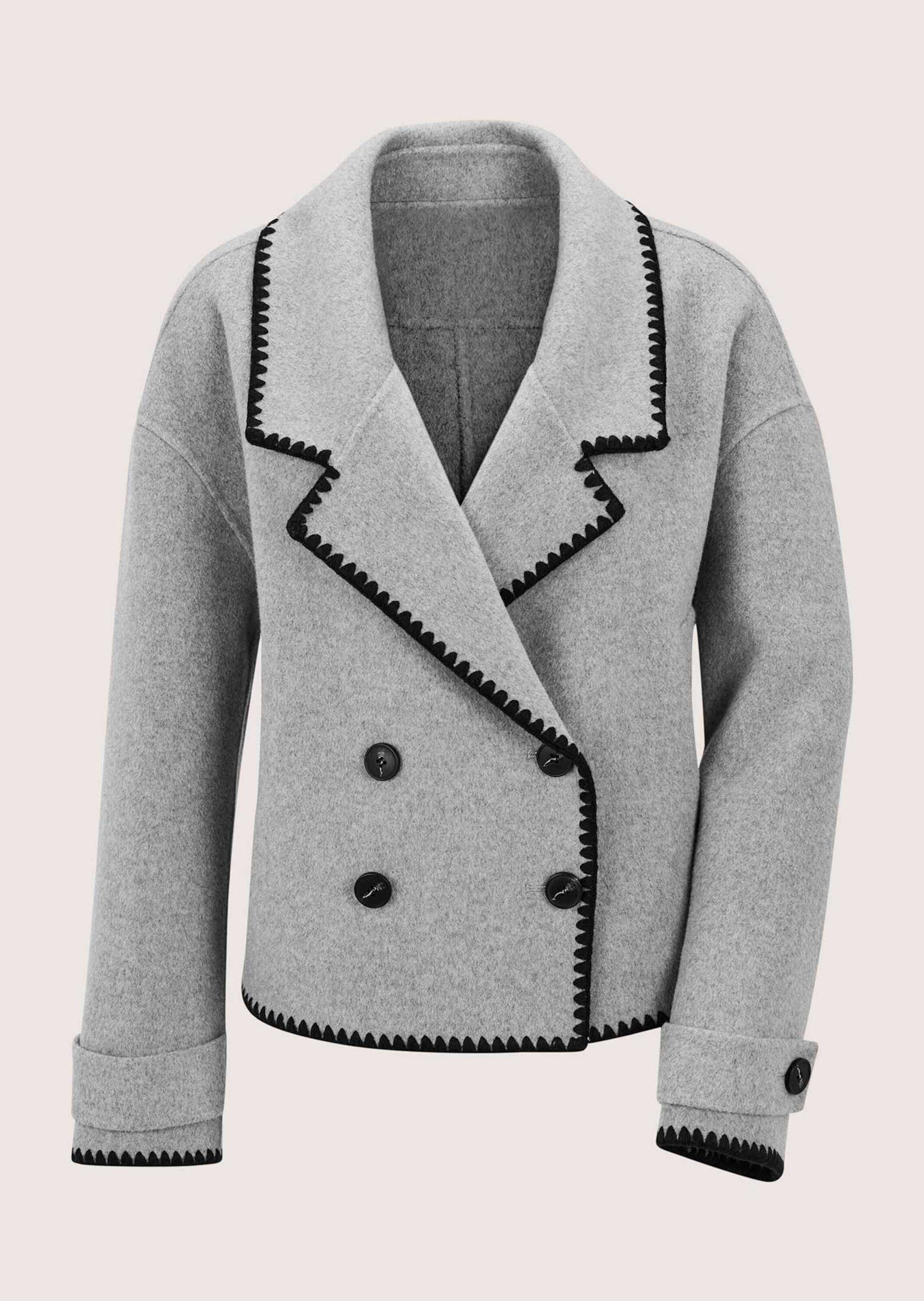 Outdoorjacke Elegante Wolljacke mit Reverskragen