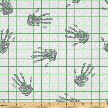 Abakuhaus Stoff Schön Gewebten Stoff für Polster und Wohnaccessoires, zeitgenössisch Gestreifte Dunkle Hände