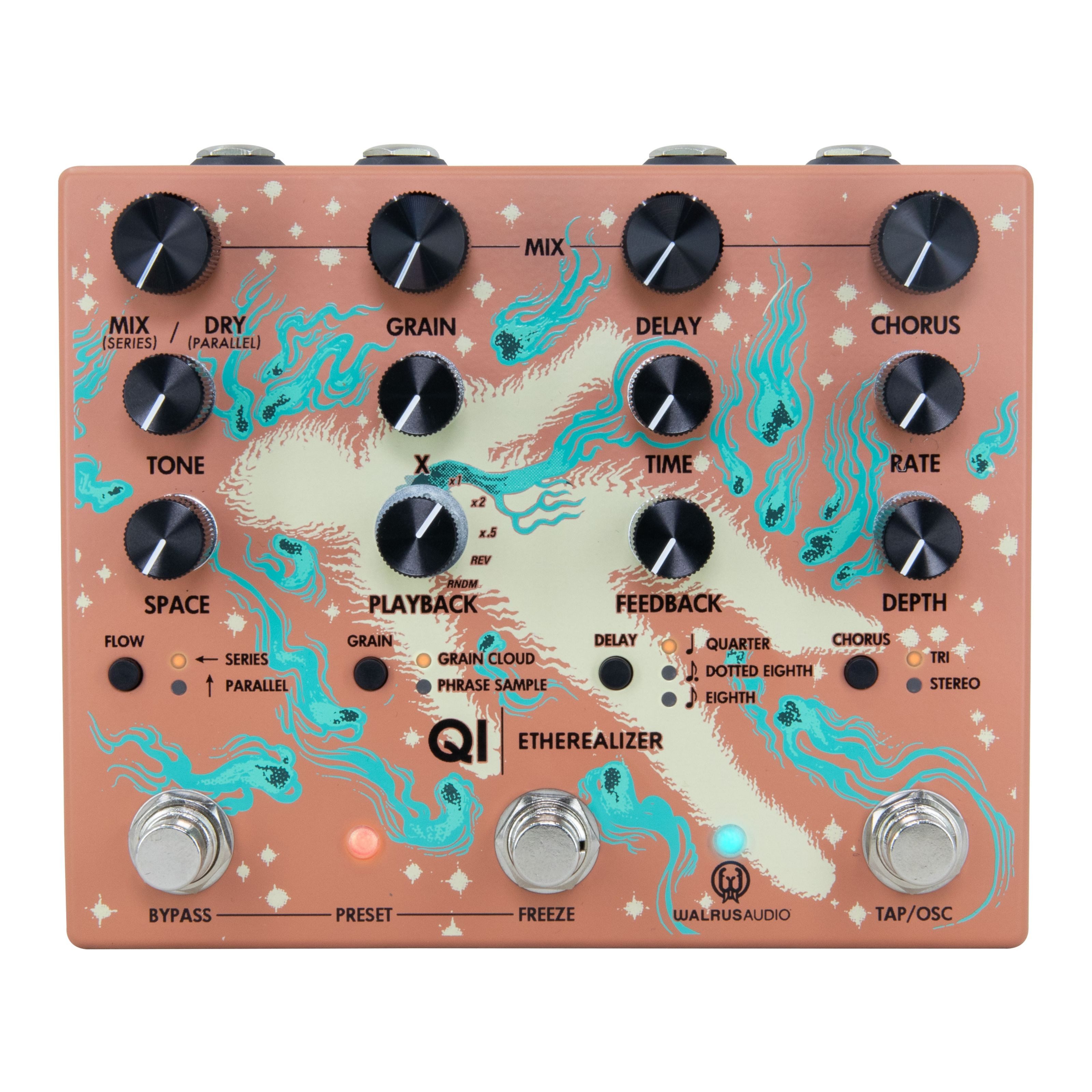 Walrus Audio Musikinstrumentenpedal, (Effekte, Modulationseffekte), Qi Etherealizer Terracotta - Modulations Effektgerät für Gitarren