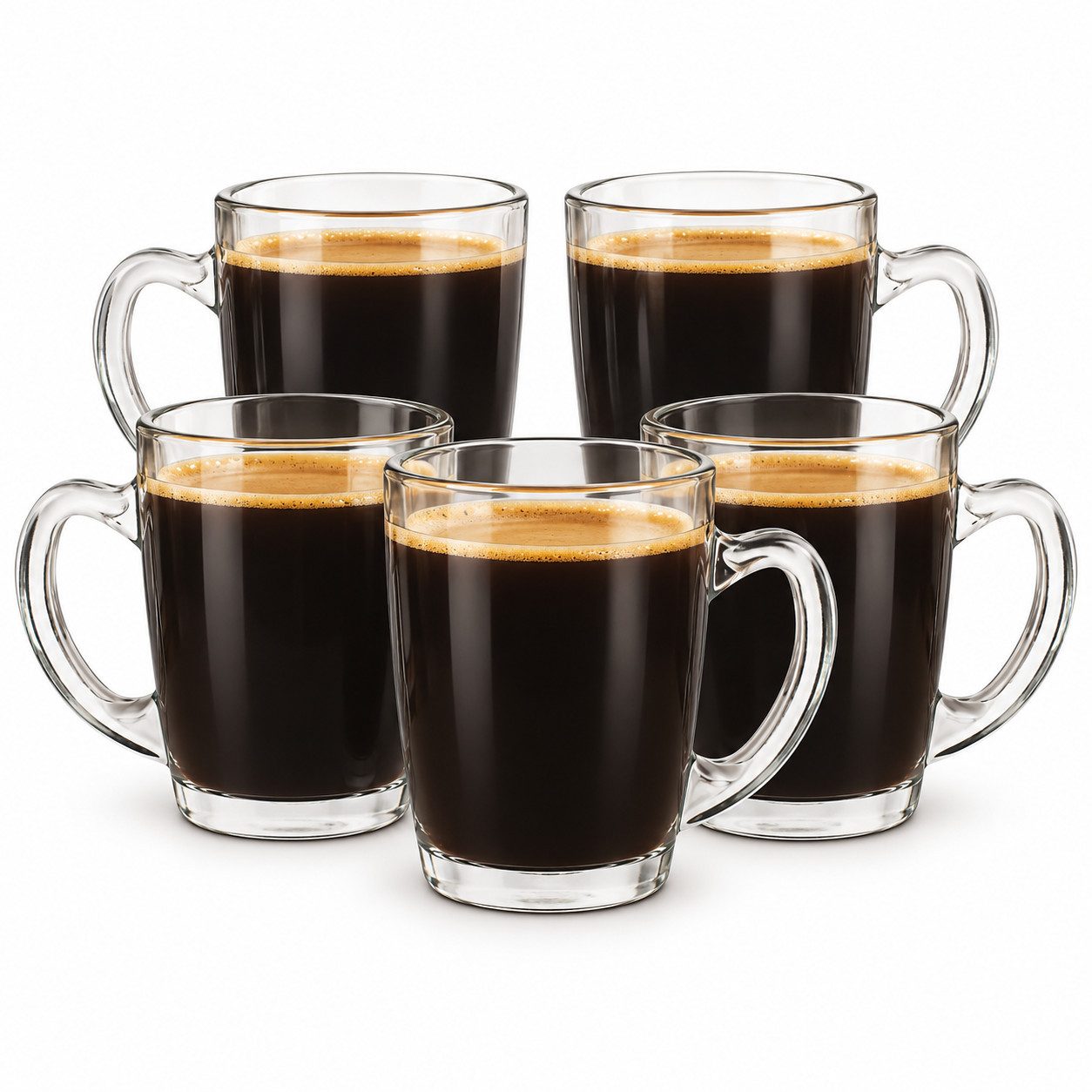 Sendez Espressoglas 6 Espresso Gläser 90ml Espressotassen Tasse Espressoglas Kaffeegläser, 6-tlg., Glas