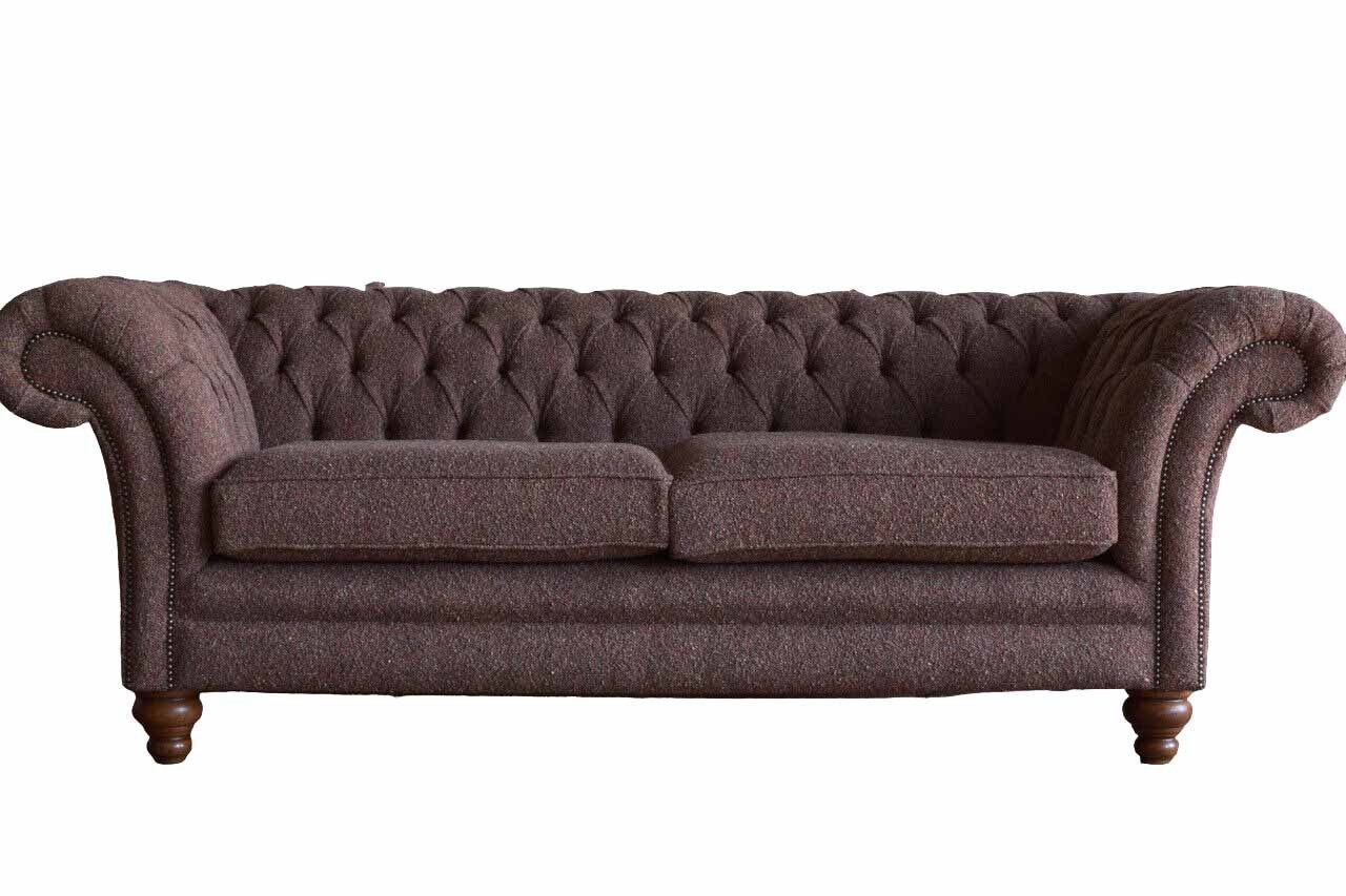 Xlmoebel Chesterfield-Sofa Klassisches 3-Sitzer Sofa im englischen Chesterfield-Stil 230cm, 1 Teile, Made in Europa