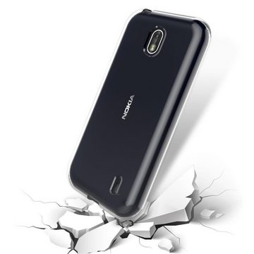CoolGadget Handyhülle Transparent Ultra Slim Case für Nokia 1 4,5 Zoll, Silikon Hülle Dünne Schutzhülle für Nokia 1 Hülle