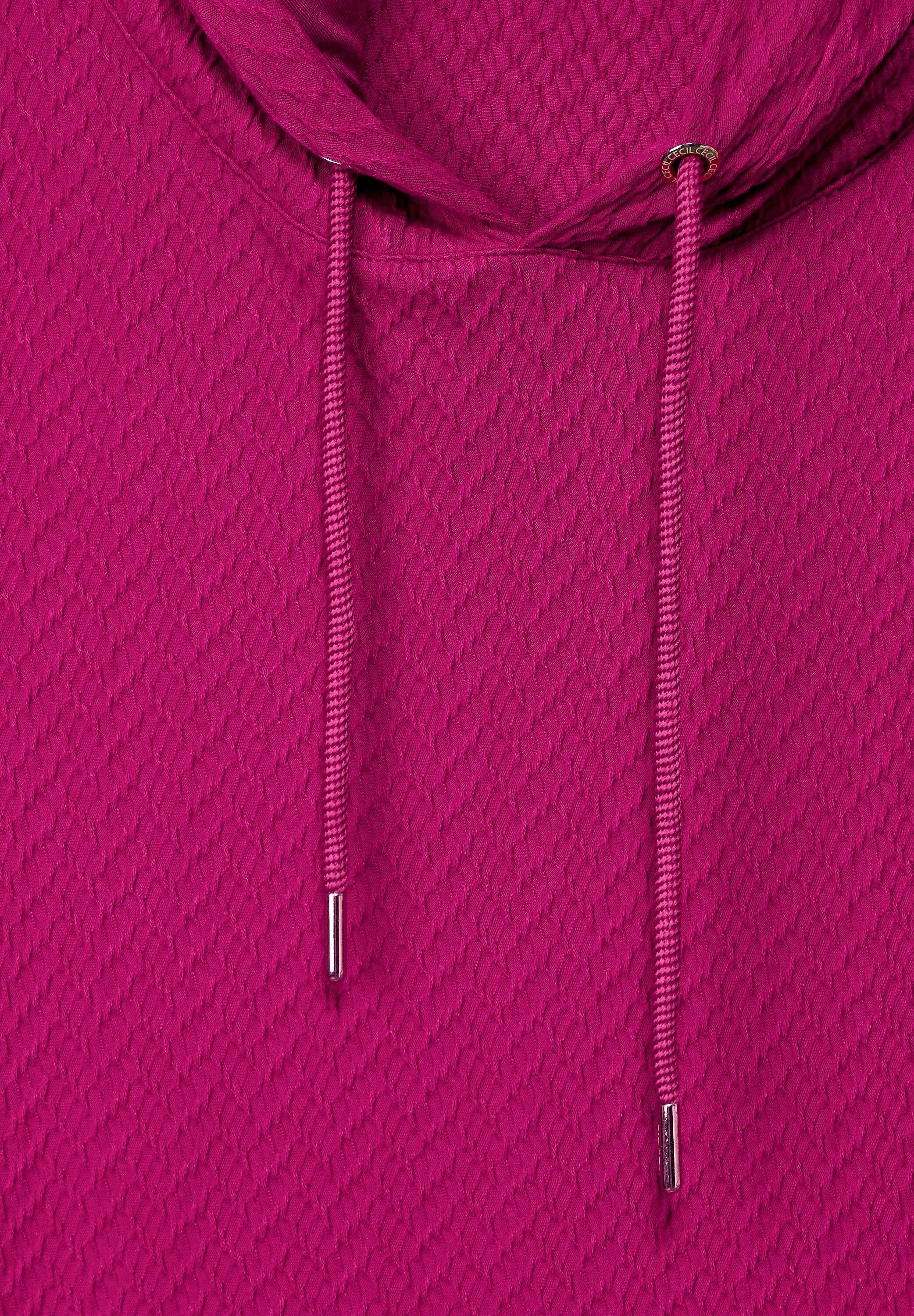 Pink T-Shirt Cool (1-tlg) mit Cecil Vorhanden in Kapuzenshirt Nicht Cecil Struktur