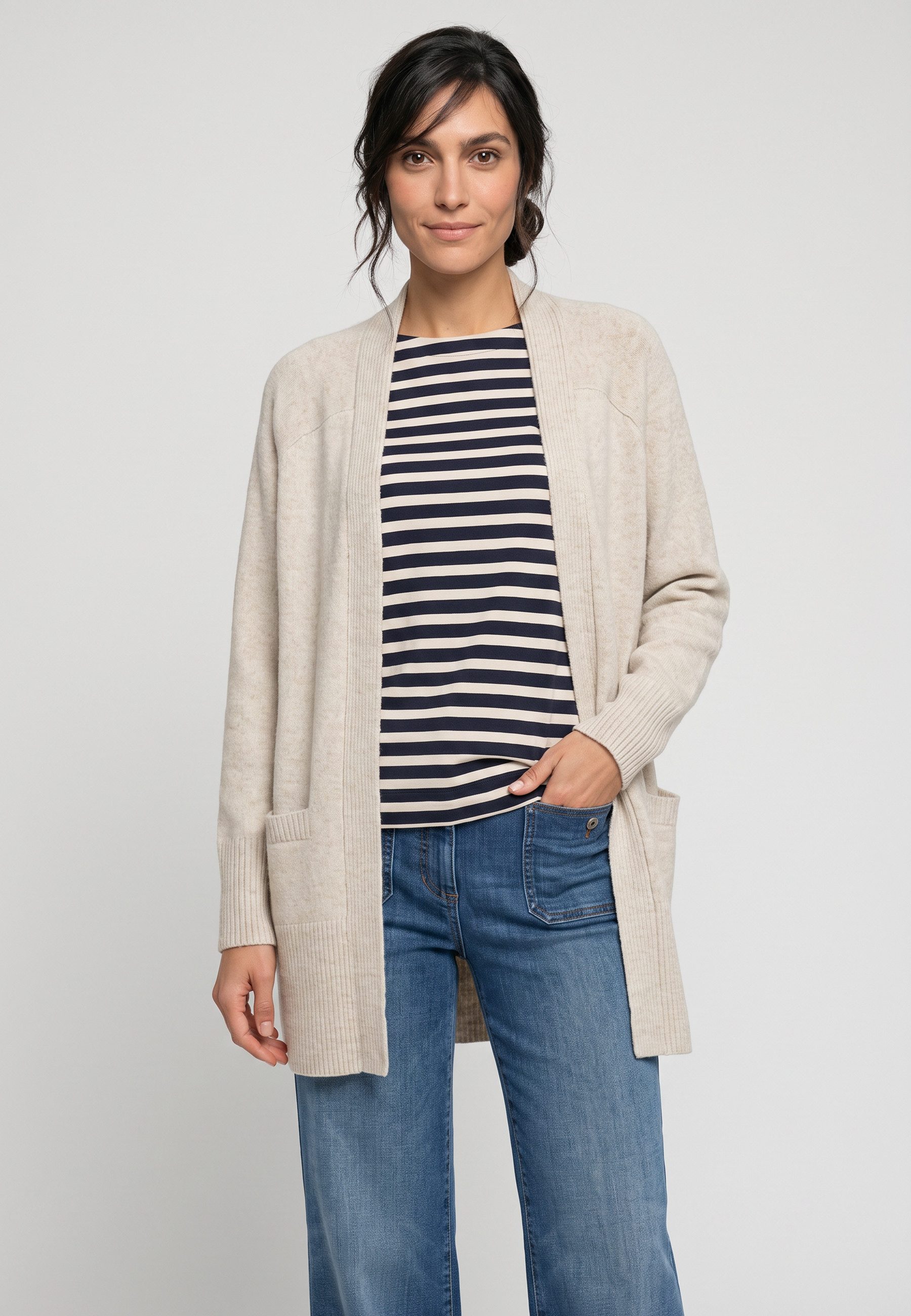 Olsen Cardigan mit Schalkragen