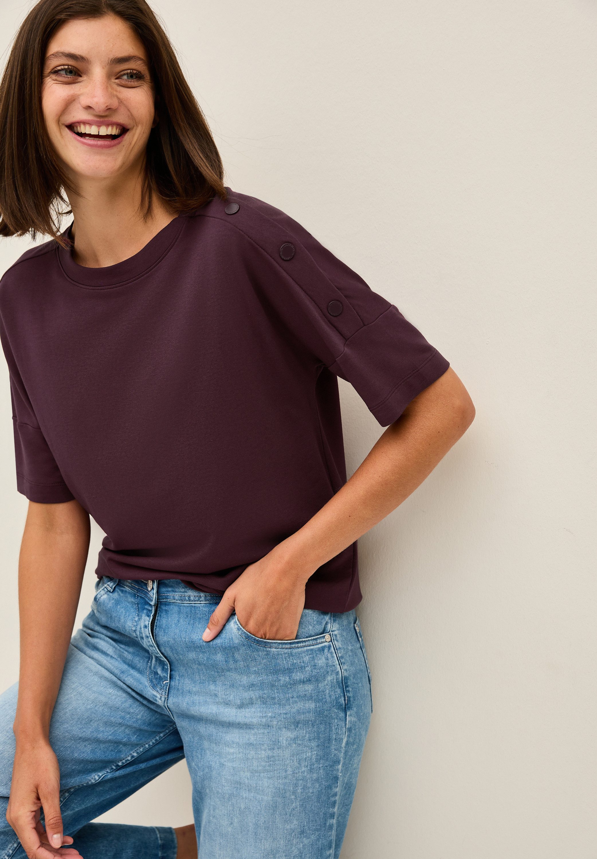 CECIL T-Shirt mit Knopfdetails günstig online kaufen