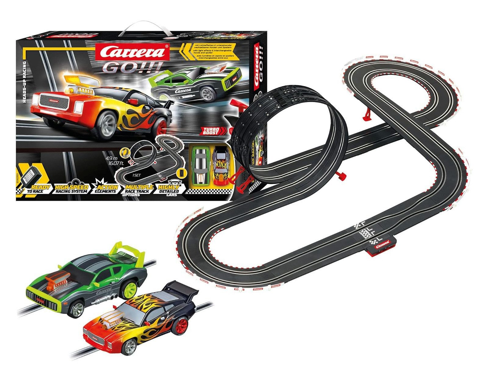 Carrera® Autorennbahn Heads-Up-Racing Rennbahn Set (Streckenlänge 4.9 m)