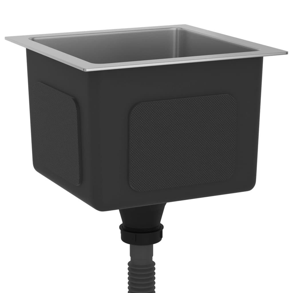 vidaXL Küchenspüle Variante 3 Küche Spülbecken Einbauspüle aus Handgefertigtem Edelstahl, 30/30 cm
