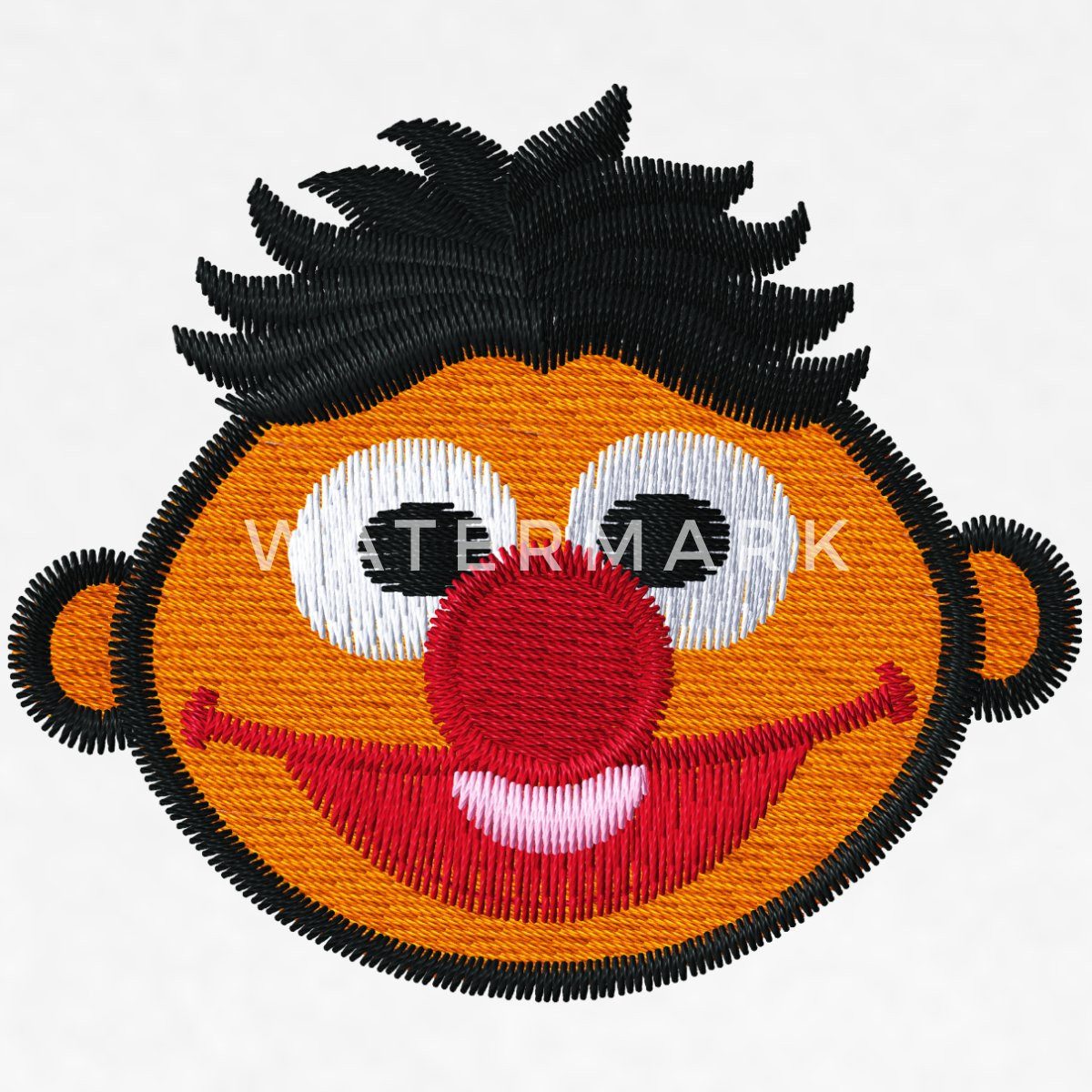 Spreadshirt T-Shirt Sesamstraße Ernie Als Stickmotiv Relaxed Fit Unisex T-Shirt (1-tlg)
