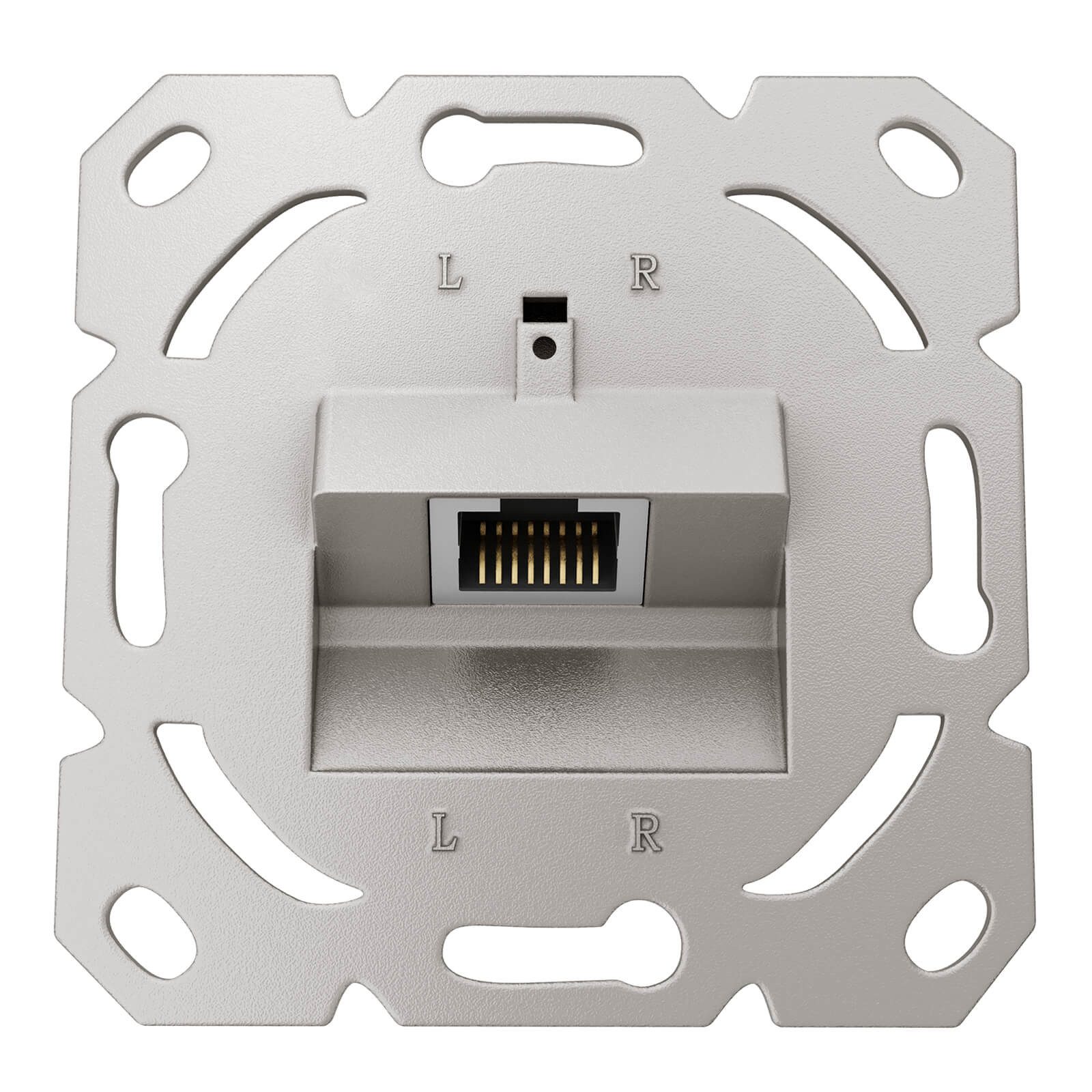 HB-DIGITAL LAN Dose CAT 6a Datendose Unterputz ohne Abdeckung RJ45 Netzwerk-Adapter, Kabelbefestigung mit Zugentlastung
