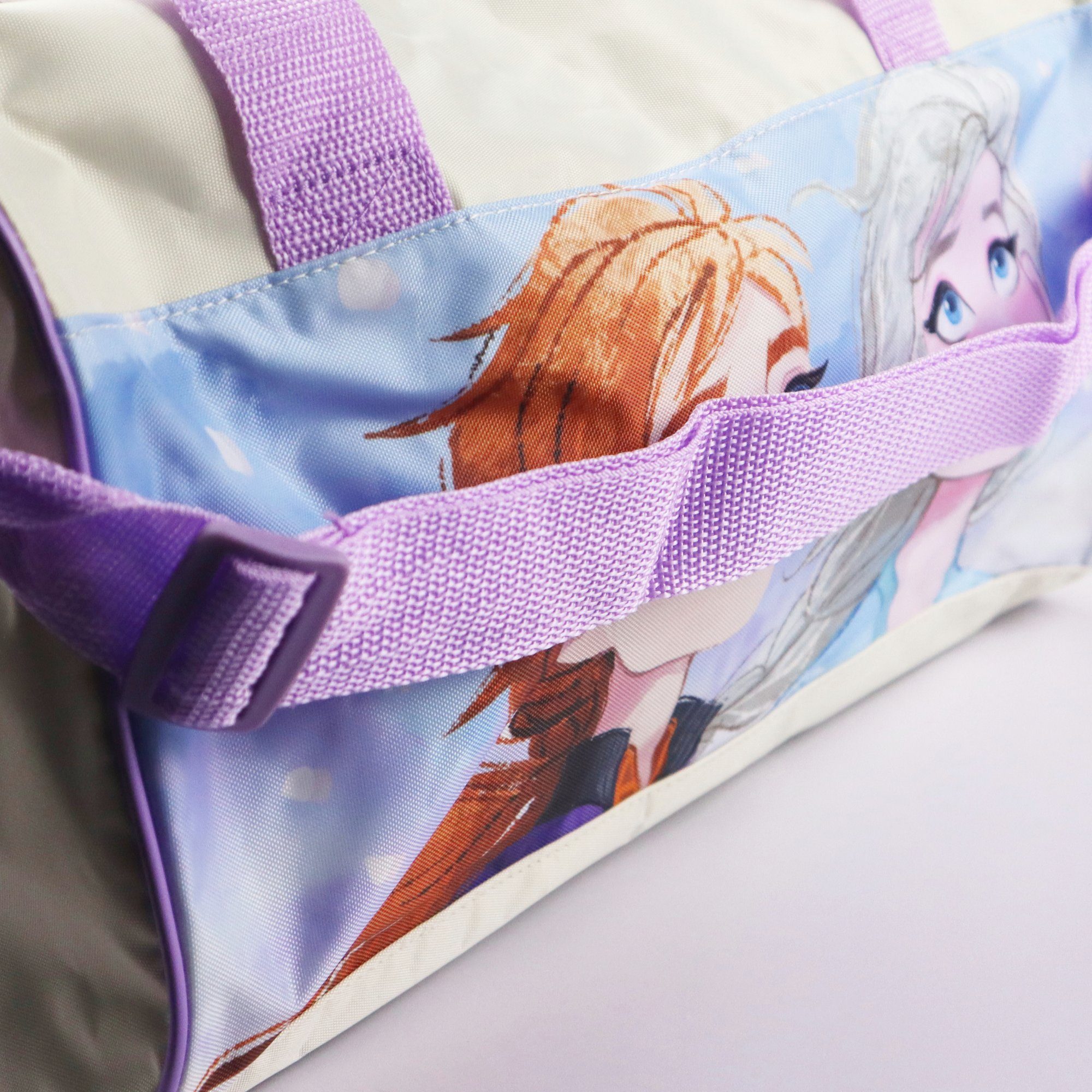 Disney Frozen Sporttasche Die Eiskönigin Anna Elsa Mädchen Tasche, Lila oder Grün