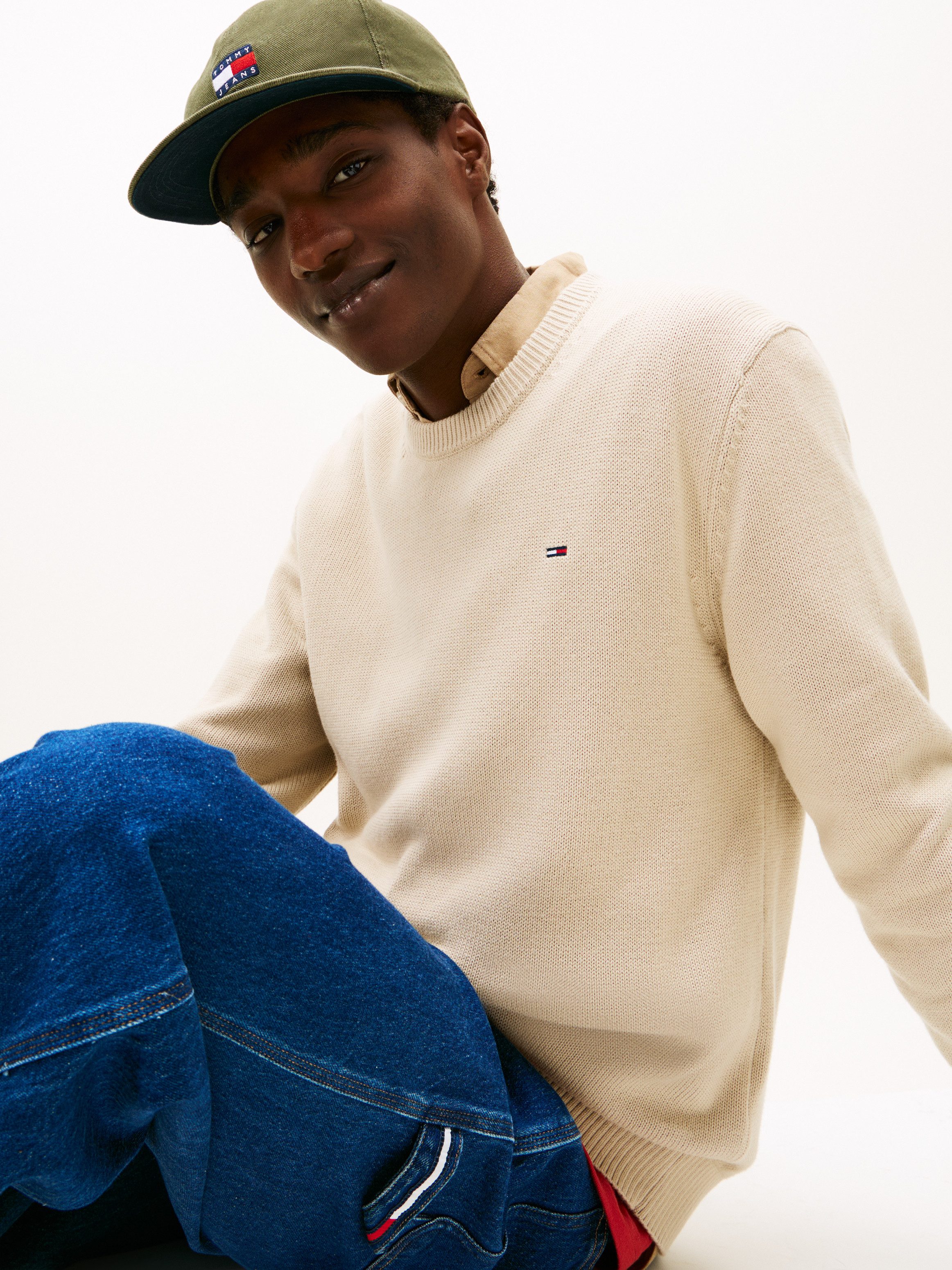 Tommy Jeans Rundhalspullover Slim fit mit Rundhalsausschnitt günstig online kaufen