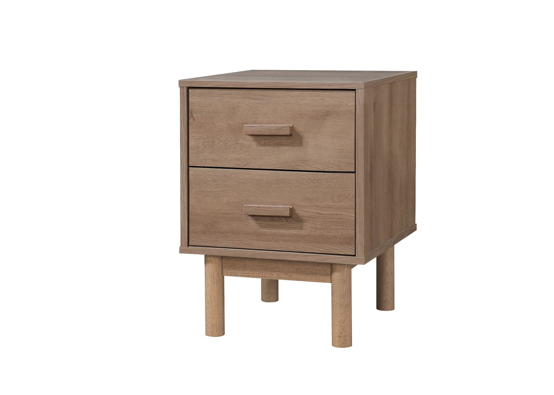 loft24 Nachtschrank Mason 2 Schubladen, Skandinavisches Design