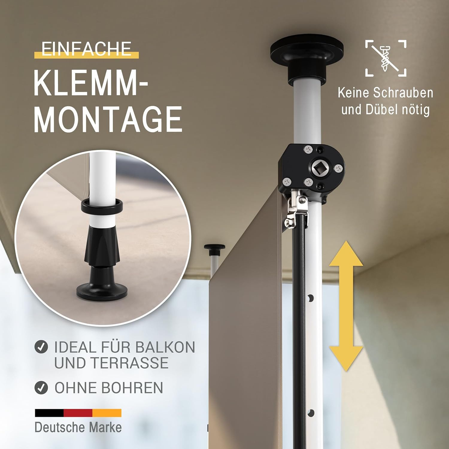 Sol Royal Markise SolVision KM5 wasserabweisen, mit UV-Schutz, stabiles Stahlgestell