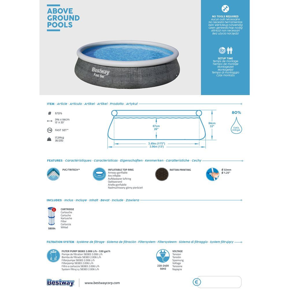BESTWAY Rundpool (1-tlg) günstig online kaufen