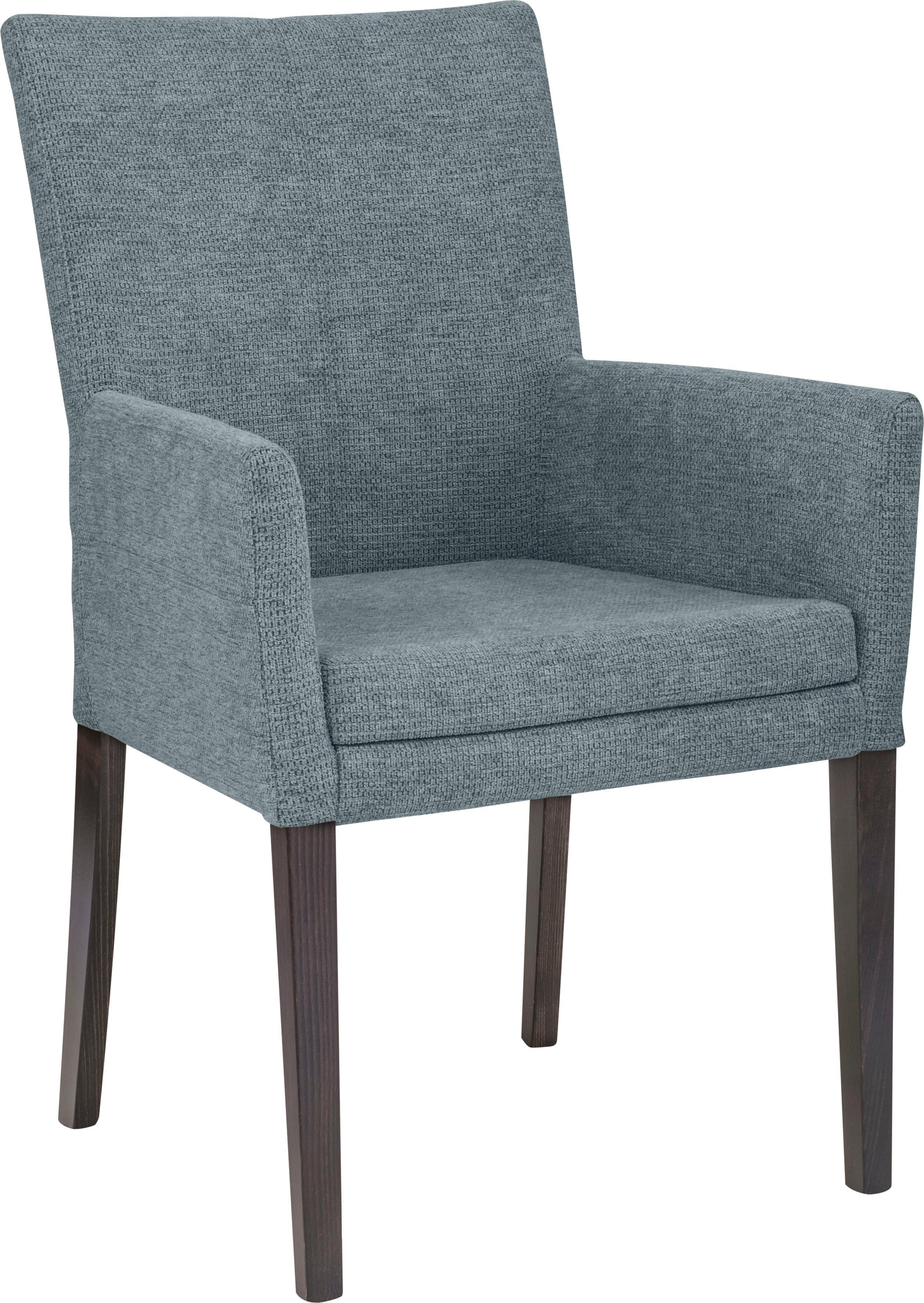 Home affaire Armlehnstuhl Aspen, Beine aus massiver Buche, wengefarben lackiert | Stühle