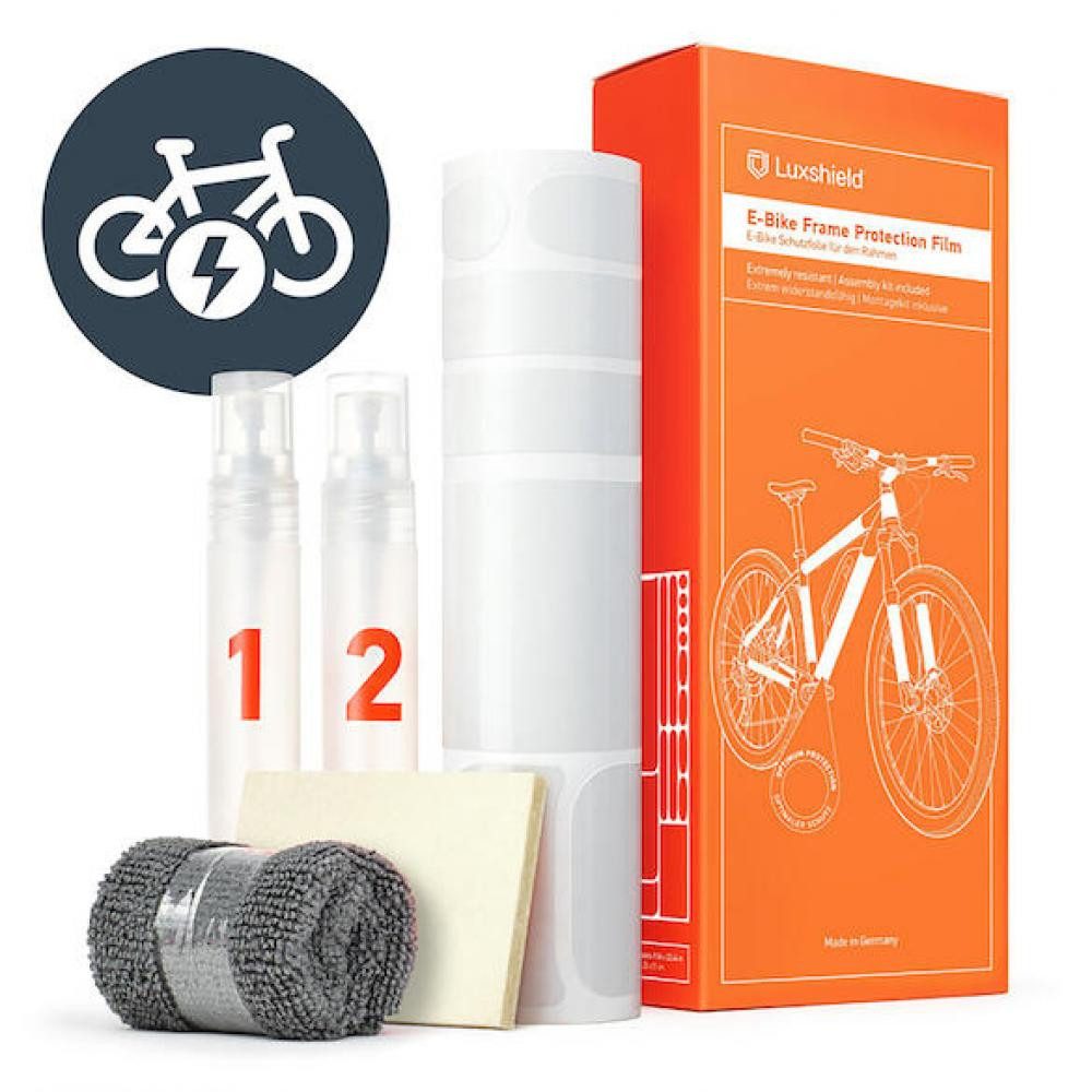 LuxShield Fahrradschutzhülle Luxshield Lackschutzfolie E-Bike Universal Transparent - unsichtbarer