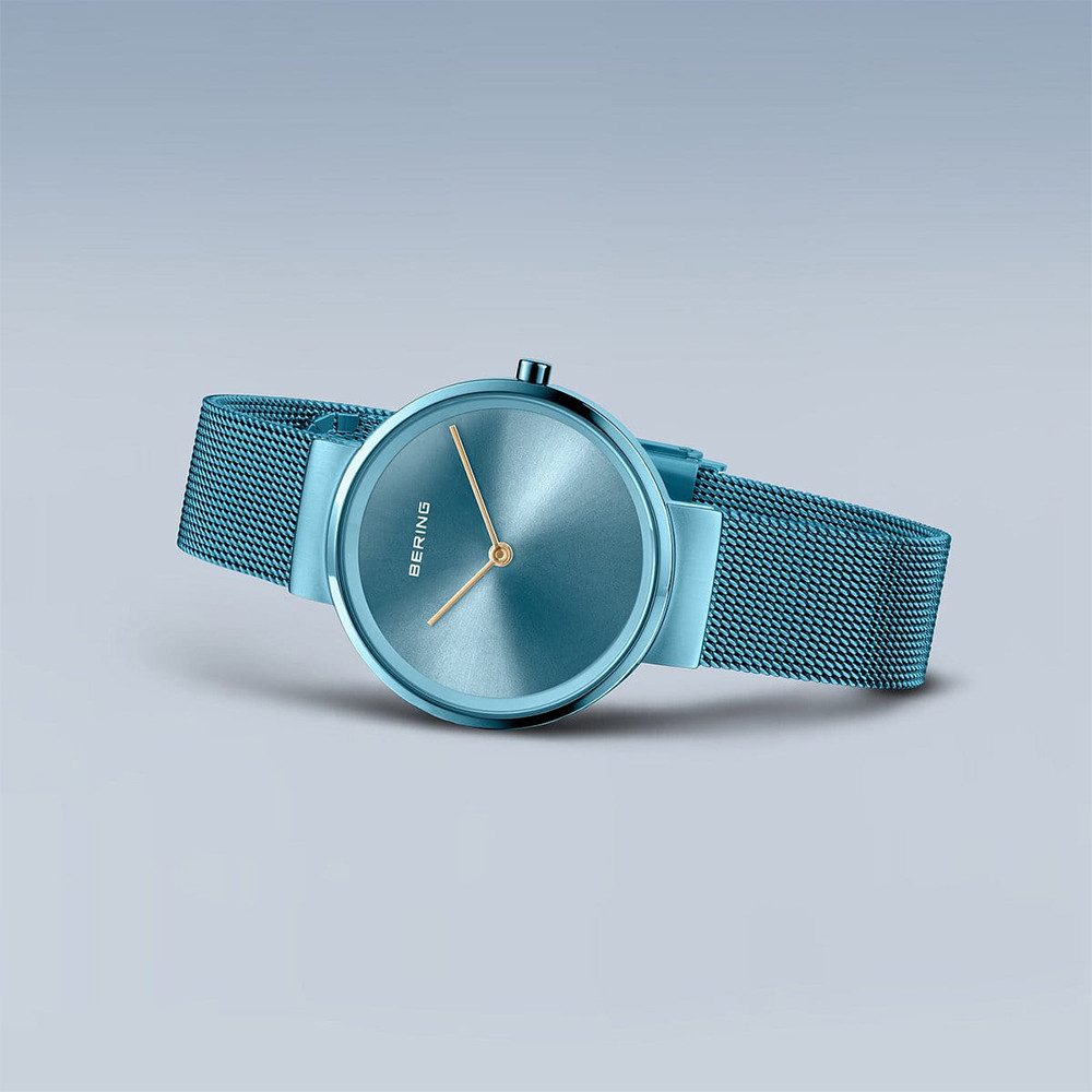Bering Quarzuhr Bering Classic blau poliert/gebürstet 14531-388 14531-388, Hochwertiges Produkt mit zeitlosem Design, sorgfältiger Verarbeitung