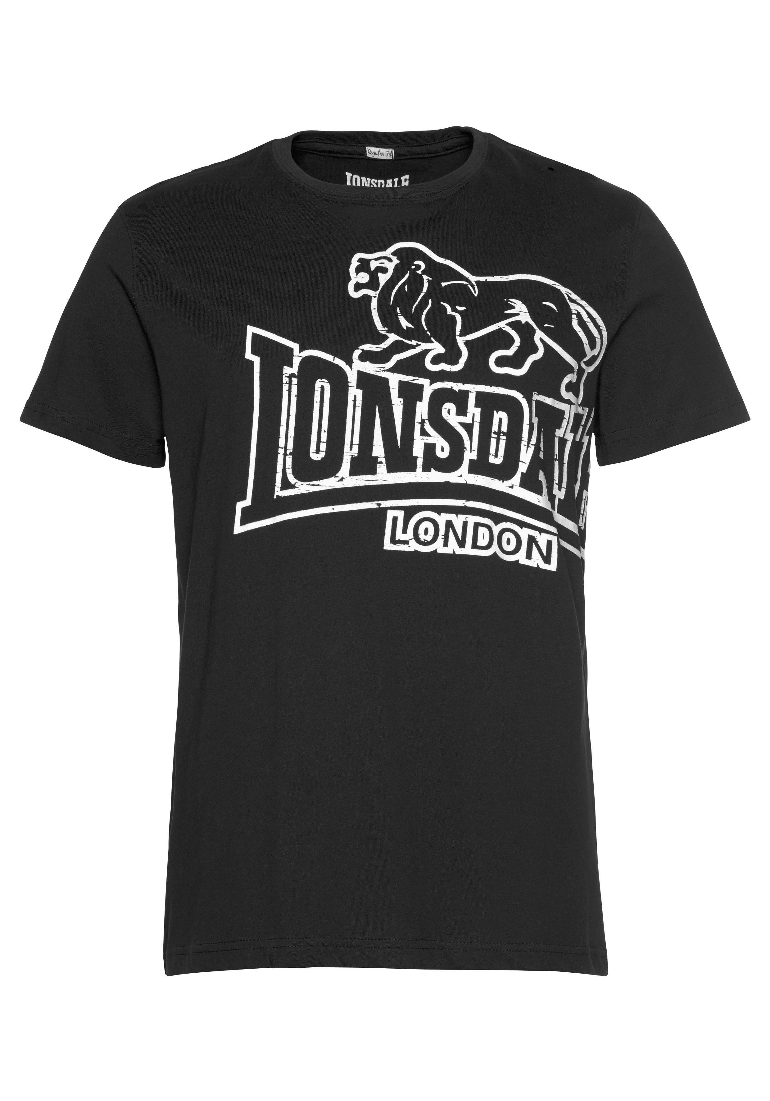 Black T-Shirt Lonsdale LANGSETT