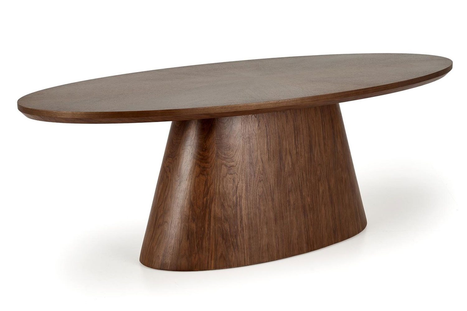 Feldmann-Wohnen Esstisch Vagner (ovale Tischplatte in hochwertiger Holzoptik, 1-St., moderne Holz-Optik, Naturfurnier, für 8 Personen), 220x98x76cm Nussbaum