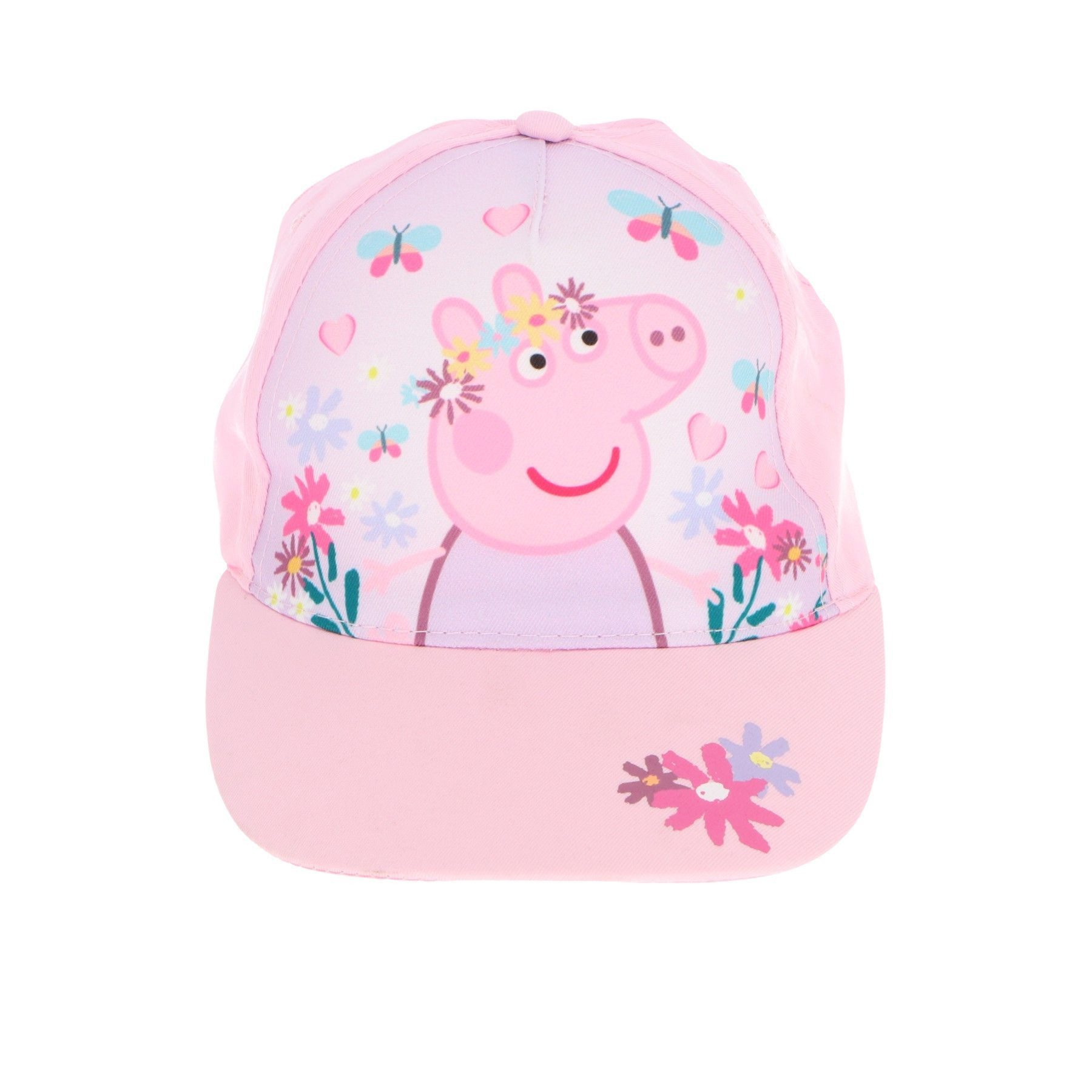 Peppa Pig Baseball Cap Bunte Kinder Kappe mit süßem Peppa Wutz Motiv, 100% Polyester