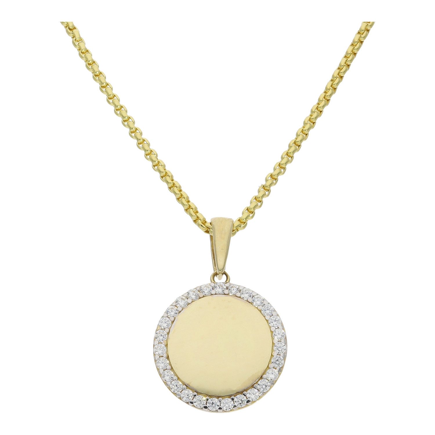 JuwelmaLux Kettenanhänger Anhänger 333 Gold Zirkonia Kreis JL16-02-0814 JuwelmaLux (1-tlg), Schmuckanhänger