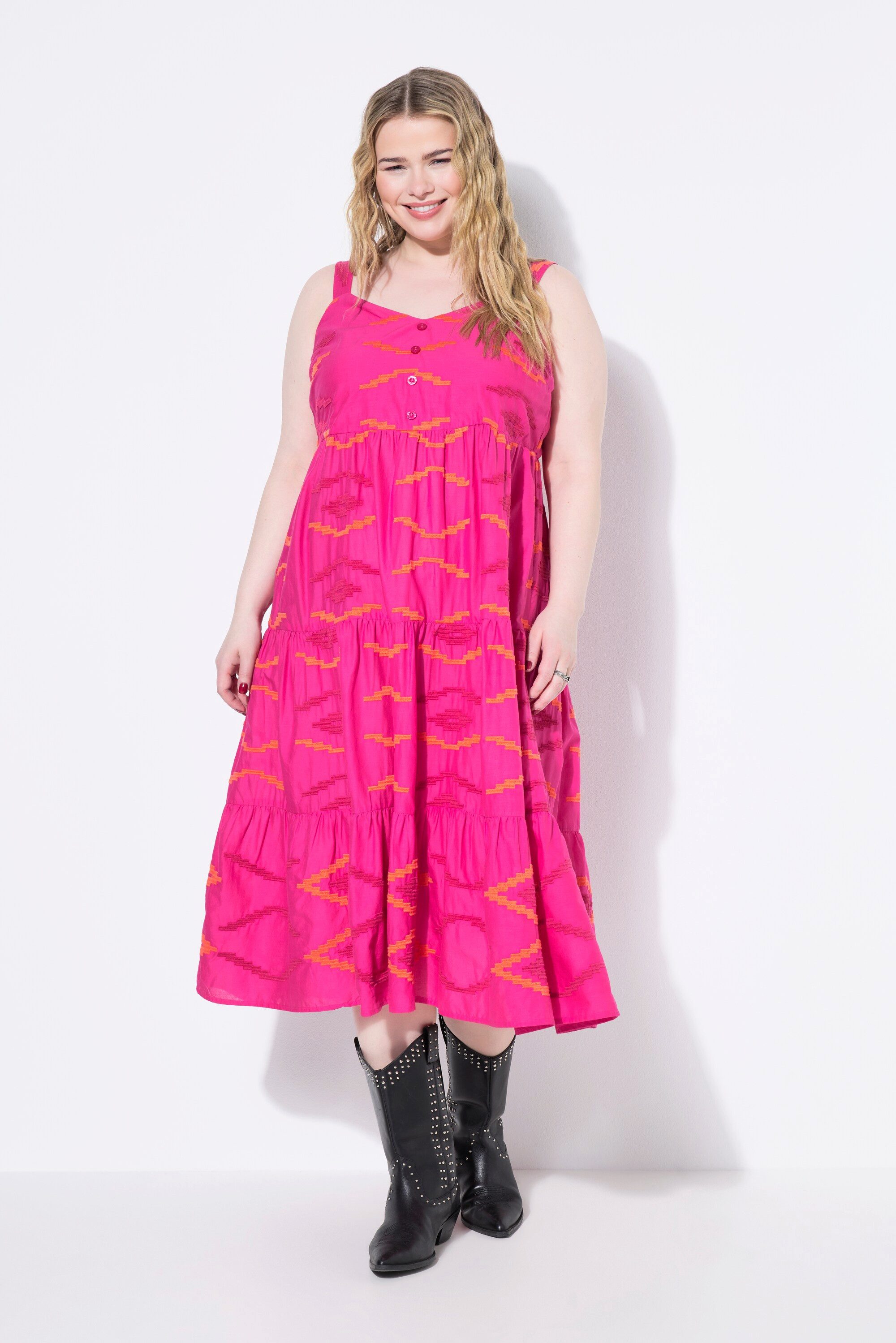Studio Untold Midikleid Midikleid A-Line Stickerei günstig online kaufen