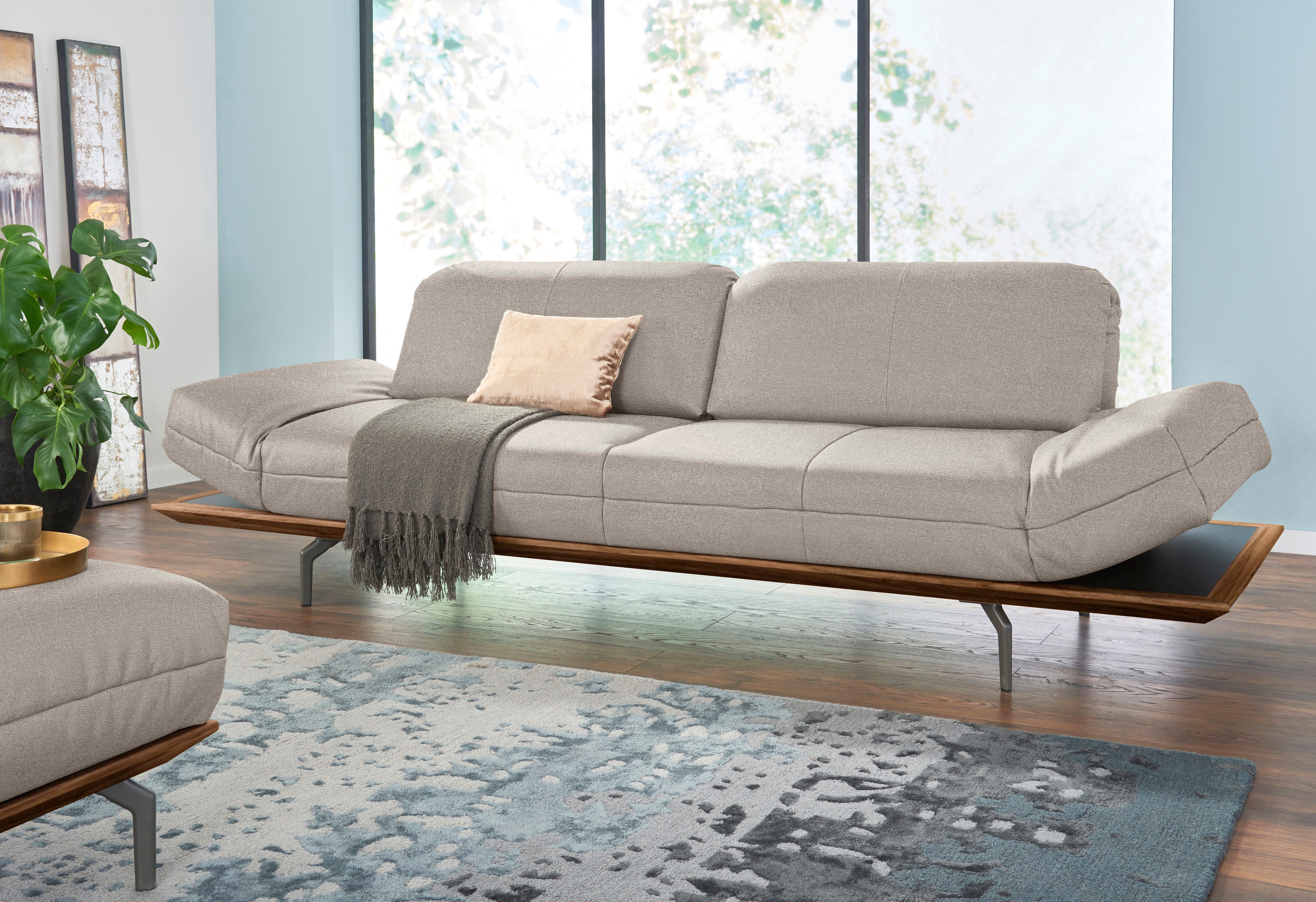 Creation BY ROLF BENZ 4-Sitzer CR.420, Designsofa, Loungesofa, in 2 Qualitäten, Holzrahmen in Eiche Natur oder Nußbaum, Breite 252 cm