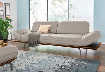 hülsta sofa 4-Sitzer hs.420, in 2 Qualitäten, Holzrahmen in Eiche Natur oder Nußbaum, Breite 252 cm